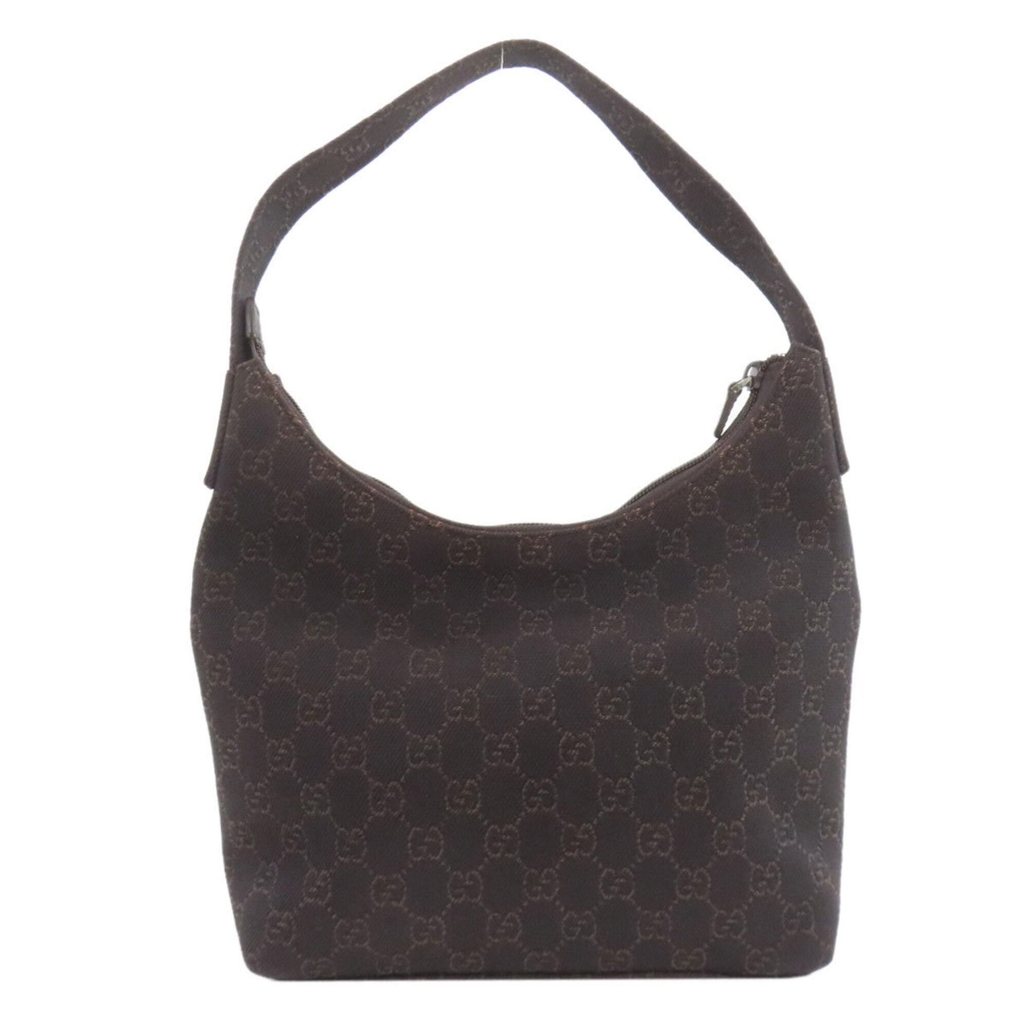 Gucci Dark Brown Canvas Shoulder Bag (Pre-Owned)