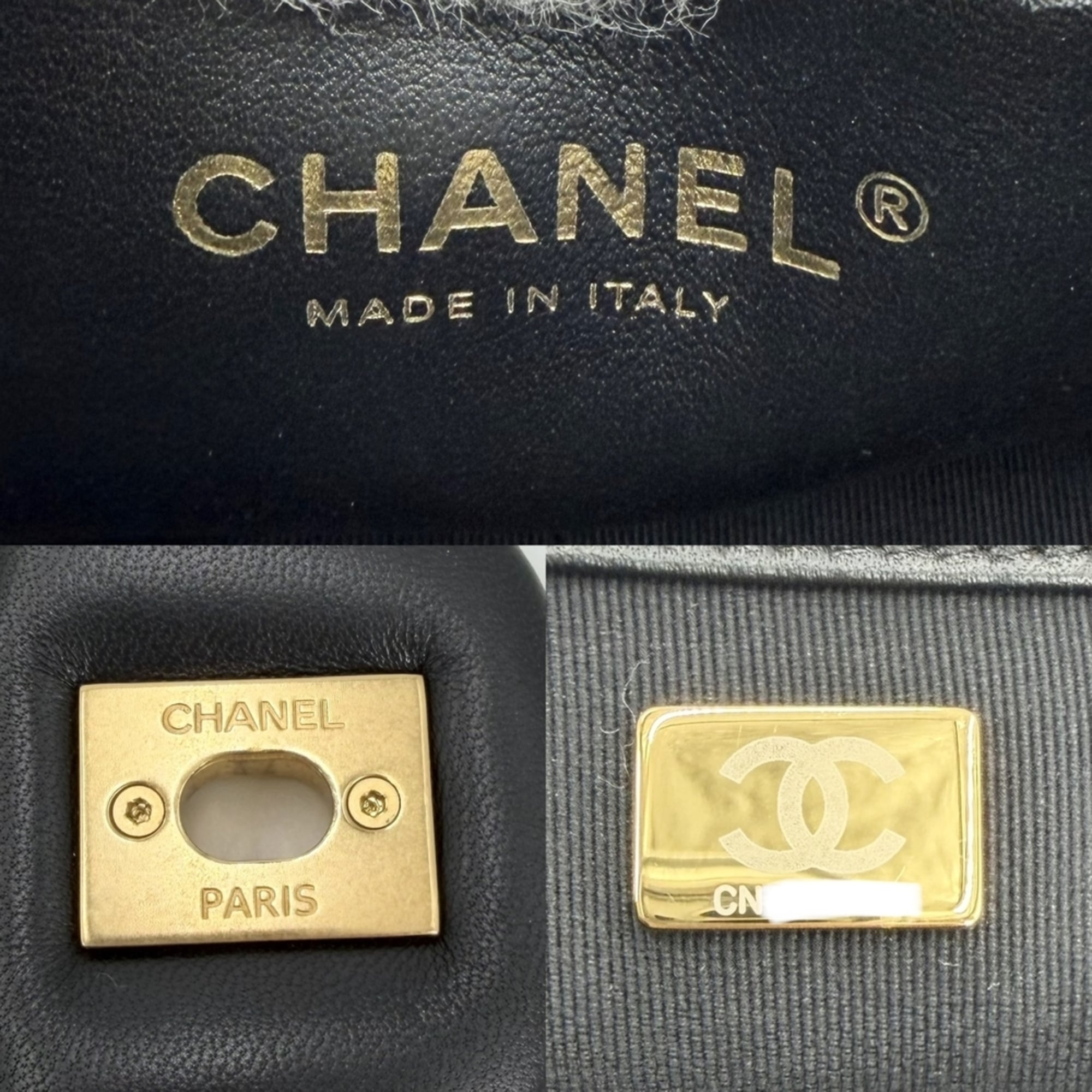 Chanel Matelasse Black Leather Shoulder Bag (Pre-Owned)