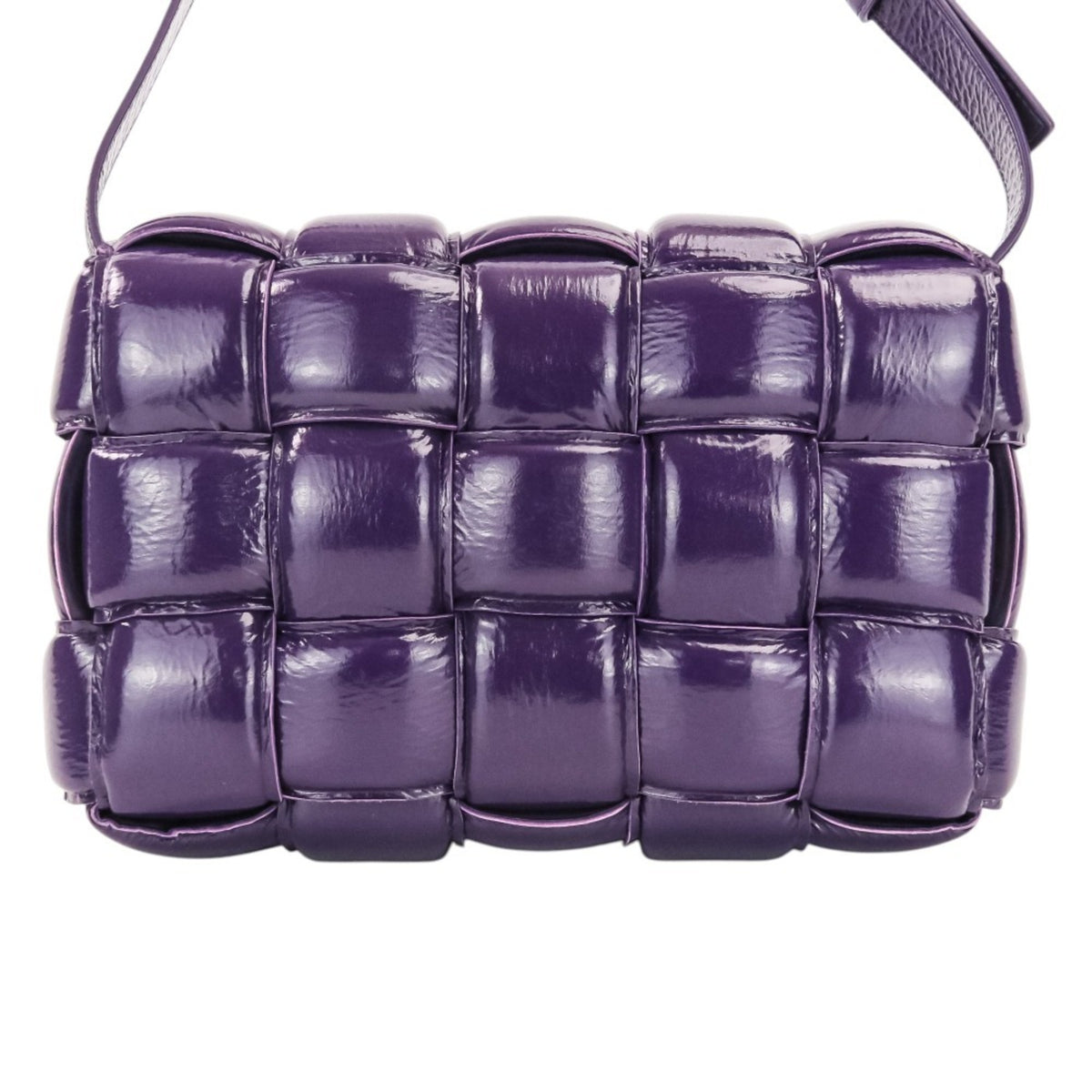 Bottega Veneta Purple Patent Leather Shoulder Bag (Pre-Owned)