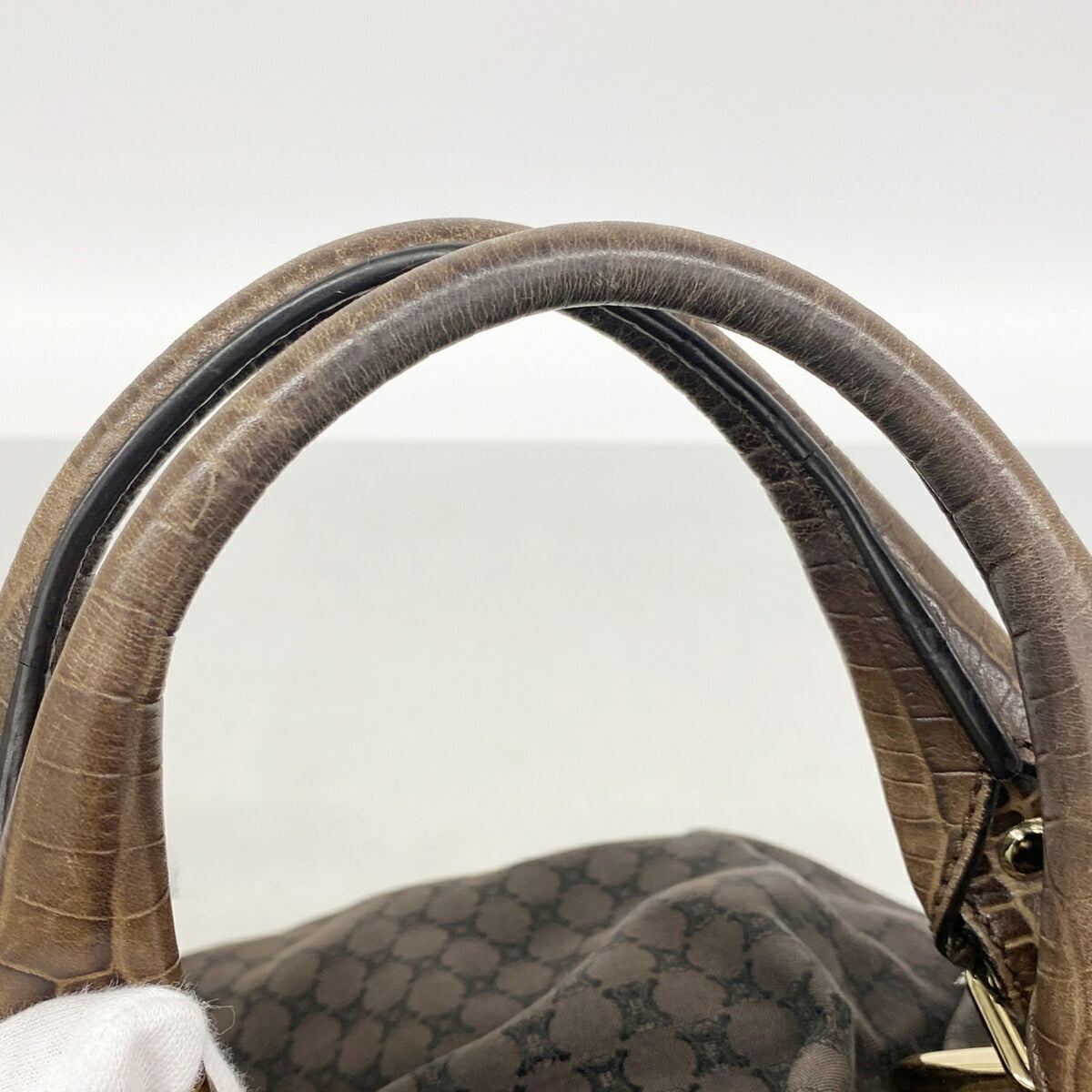 Celine Brown Nylon Canvas Handbag (Pre-Owned)