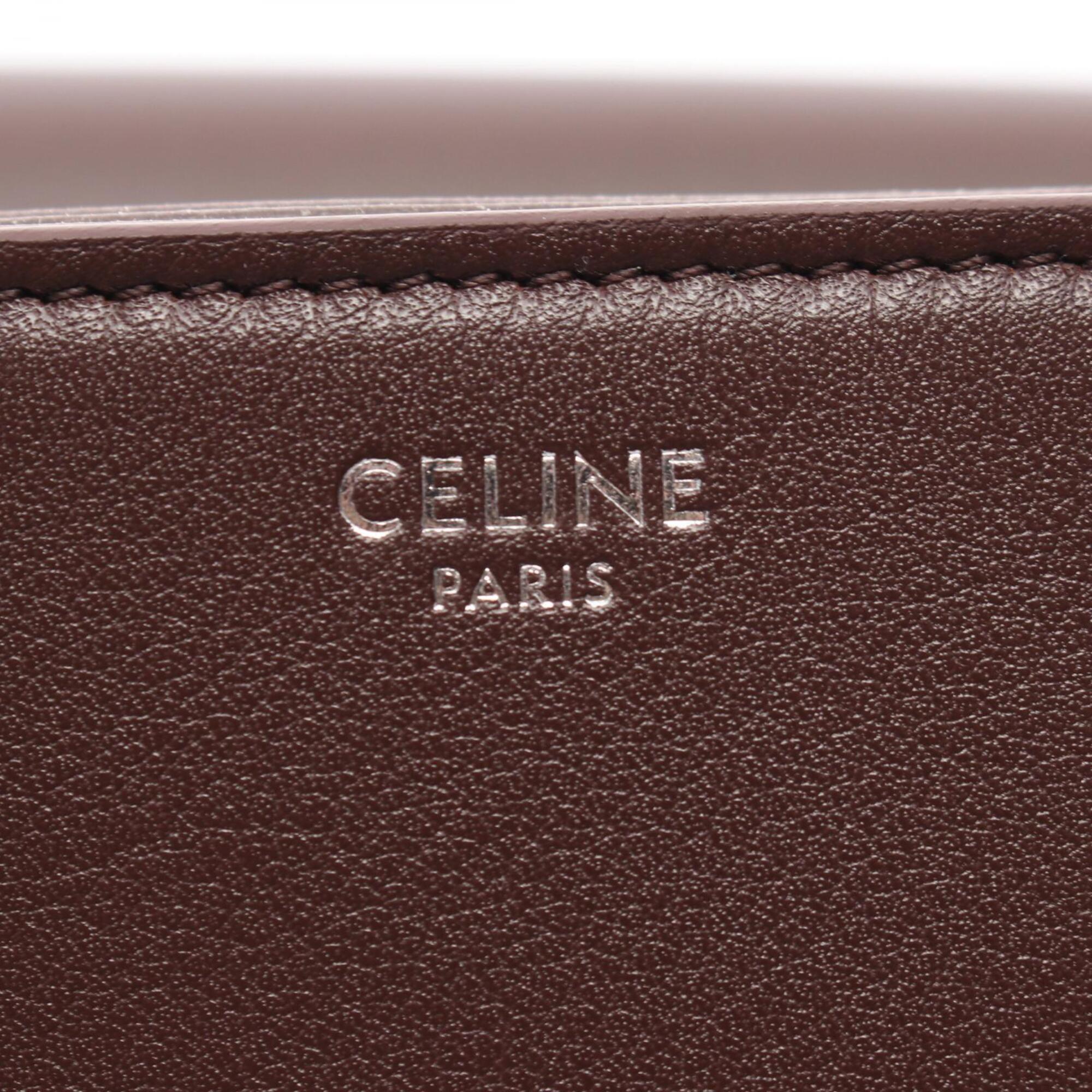 Celine Brown Leather Handbag Shoulder Bag (Pre-Owned)