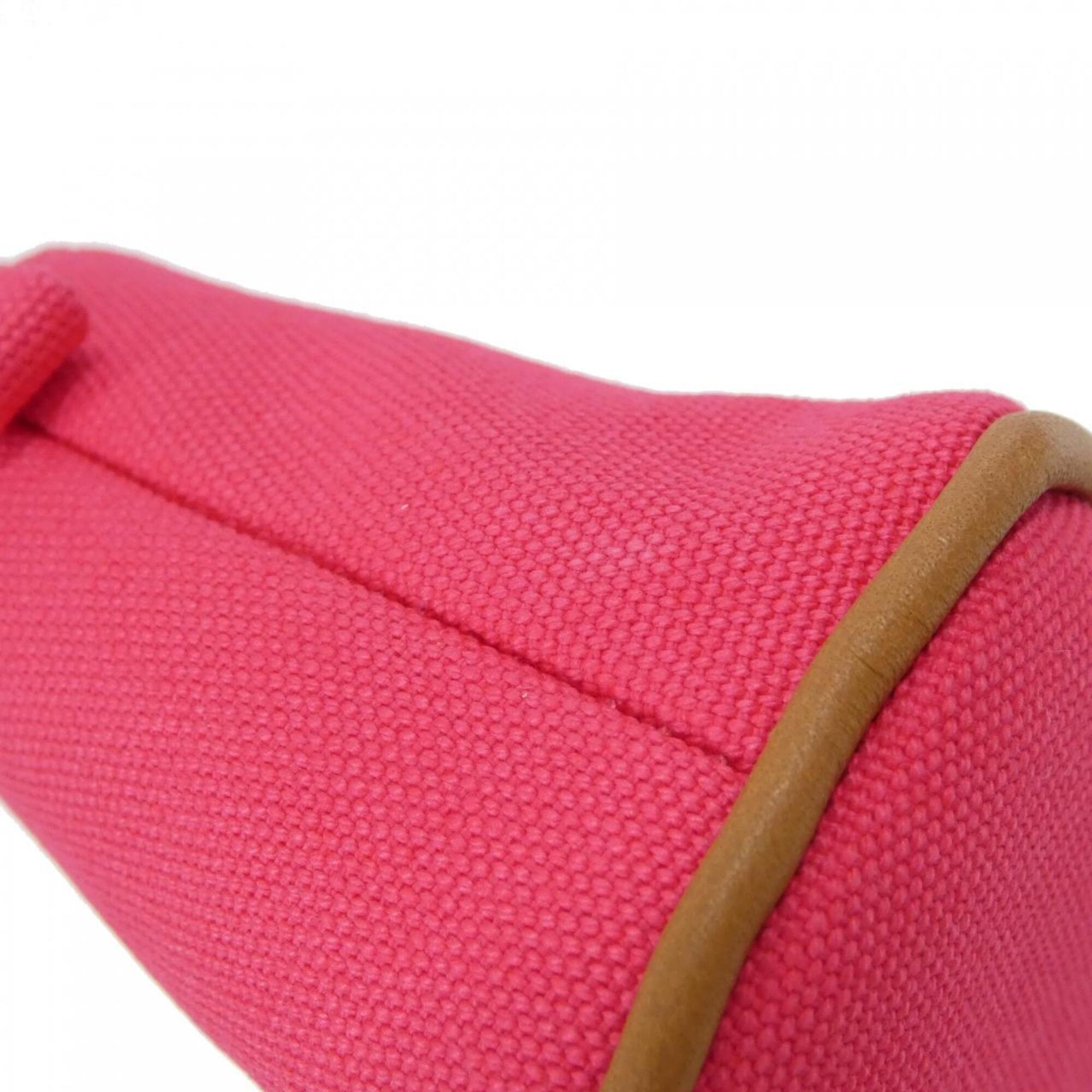 Hermes Pink Canvas Handbag Pouch (Pre-Owned)
