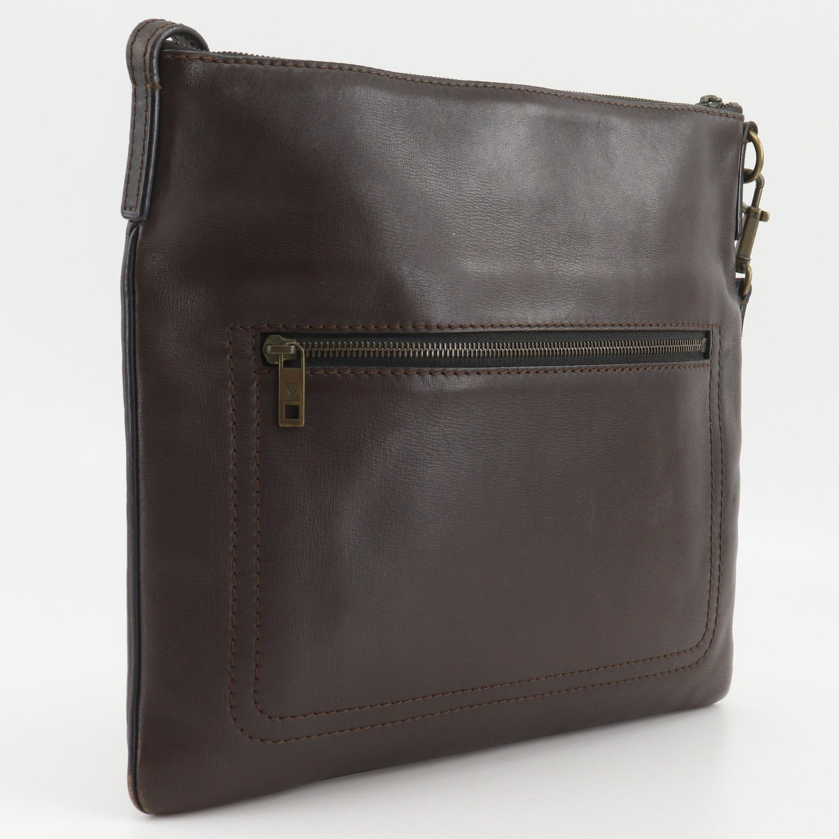 Louis Vuitton Brown Coffee Utah Leather Shoulder Bag (Pre-Owned)