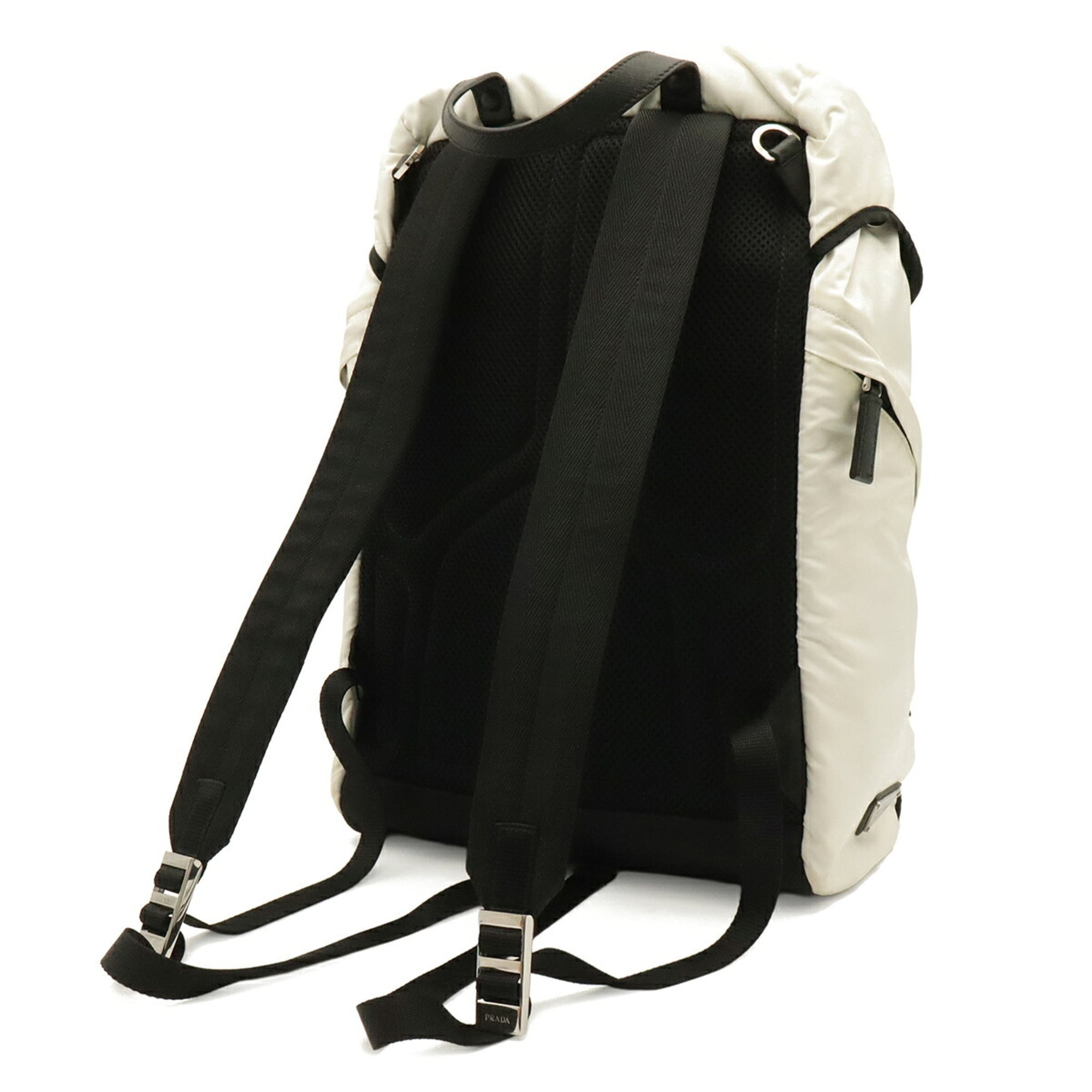 Prada Bianco White Nylon Backpack (Pre-Owned)