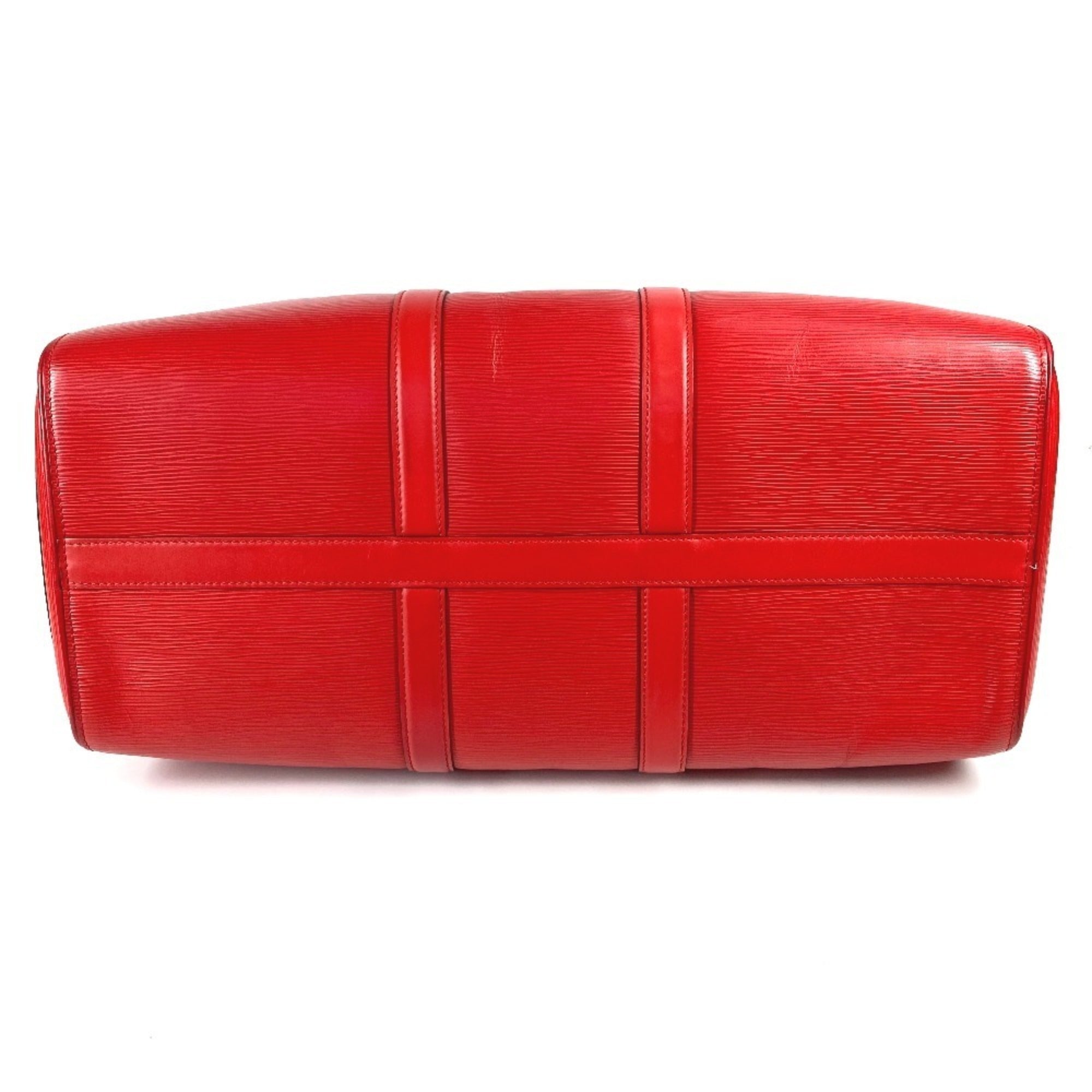 Louis Vuitton Red Color White Epi Leather Boston Bag (Pre-Owned)