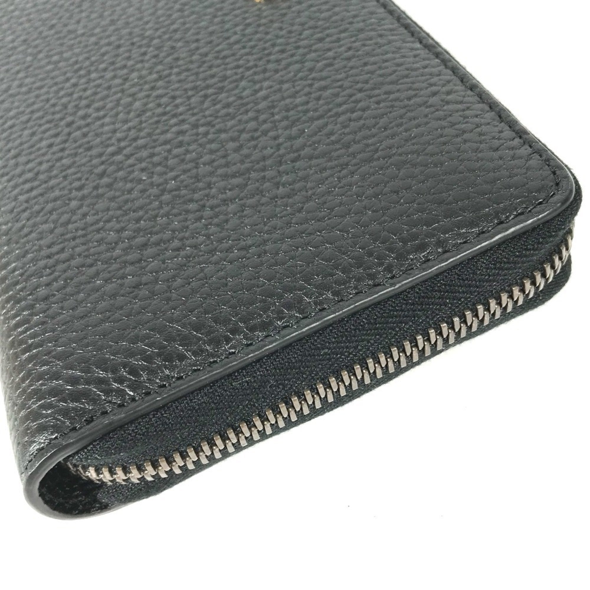 Gucci Navy Leather Long Wallet (Bi-Fold) (Pre-Owned)