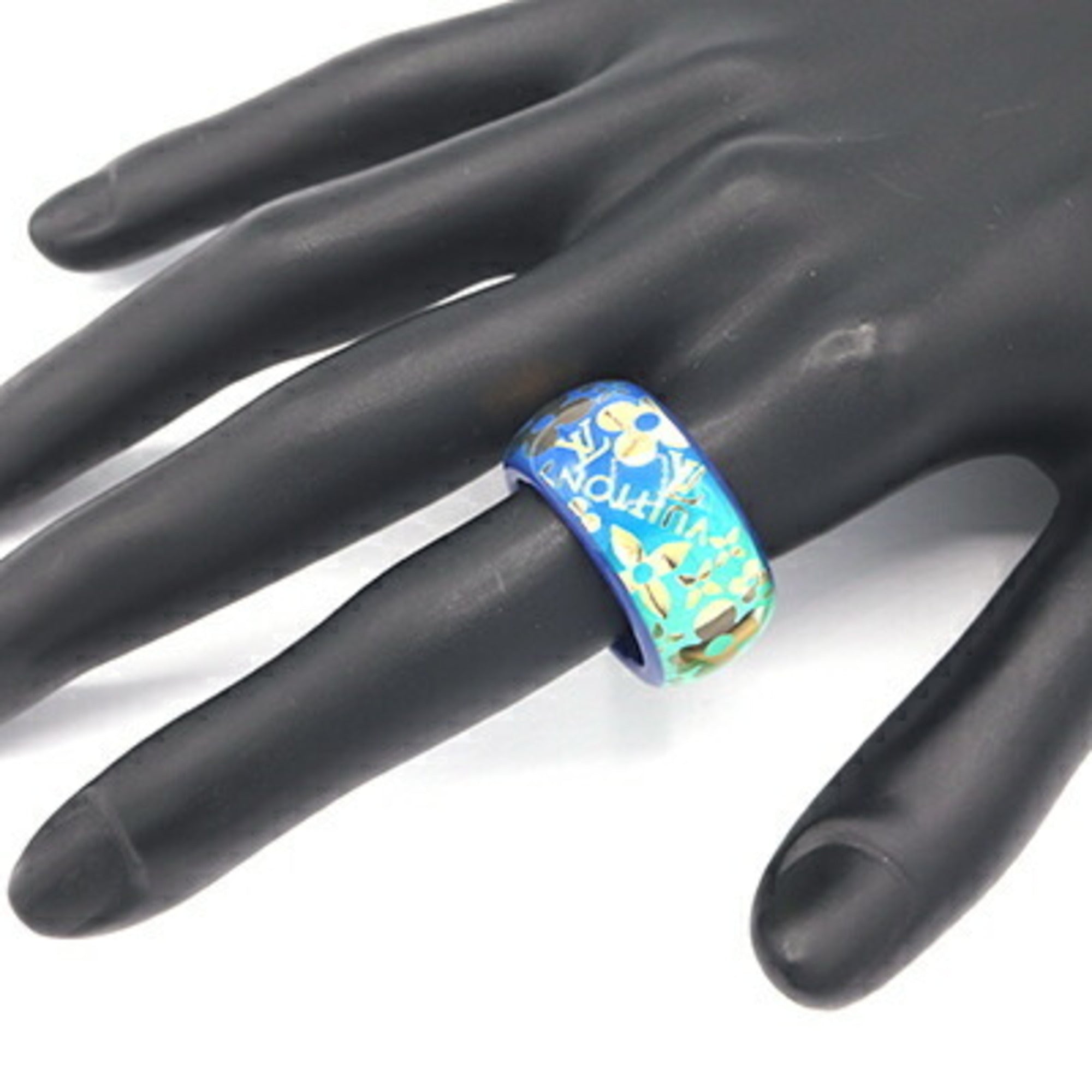Louis Vuitton Blue Resin Band Ring (Pre-Owned)