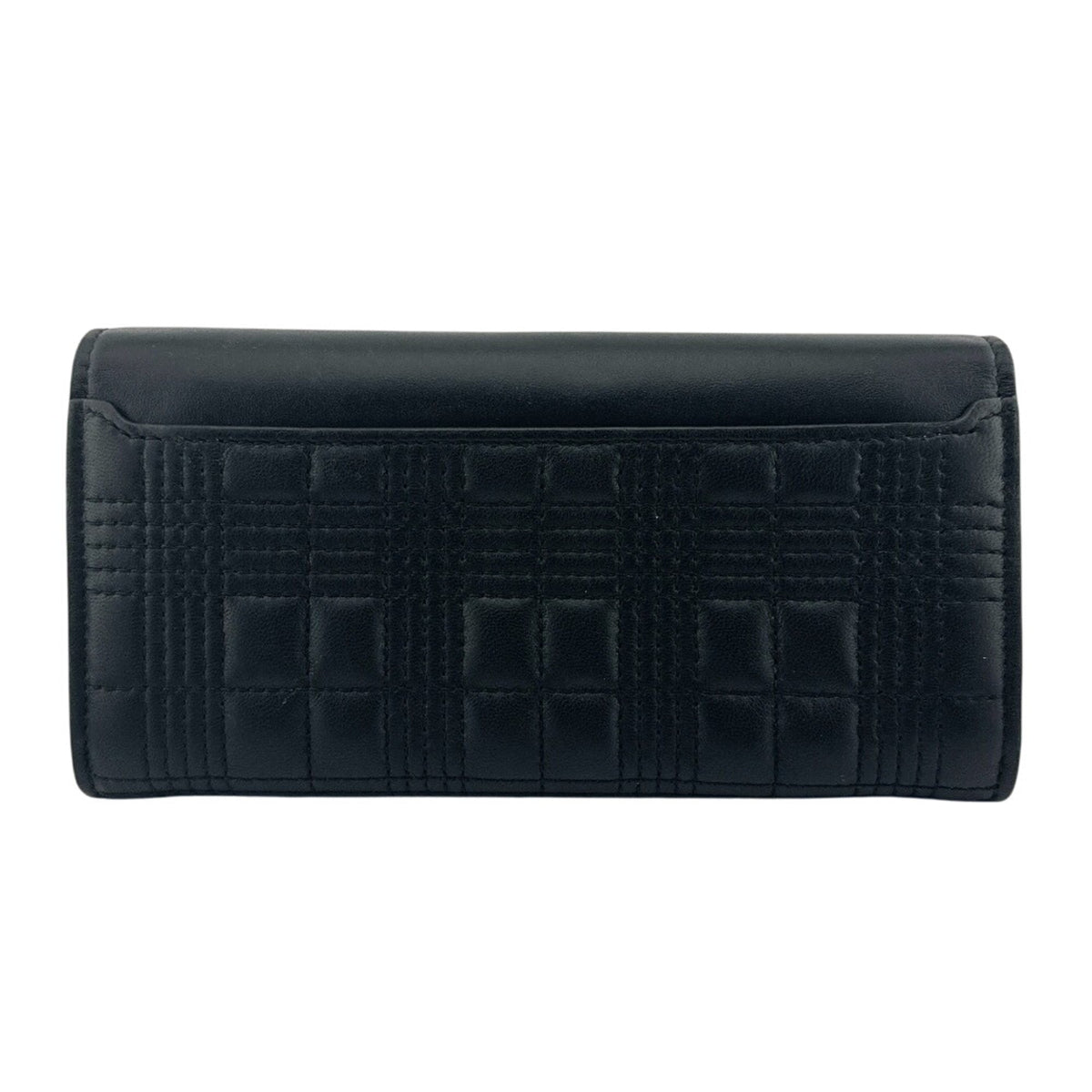 Burberry Black Leather Long Wallet (Bi-Fold) (Pre-Owned)