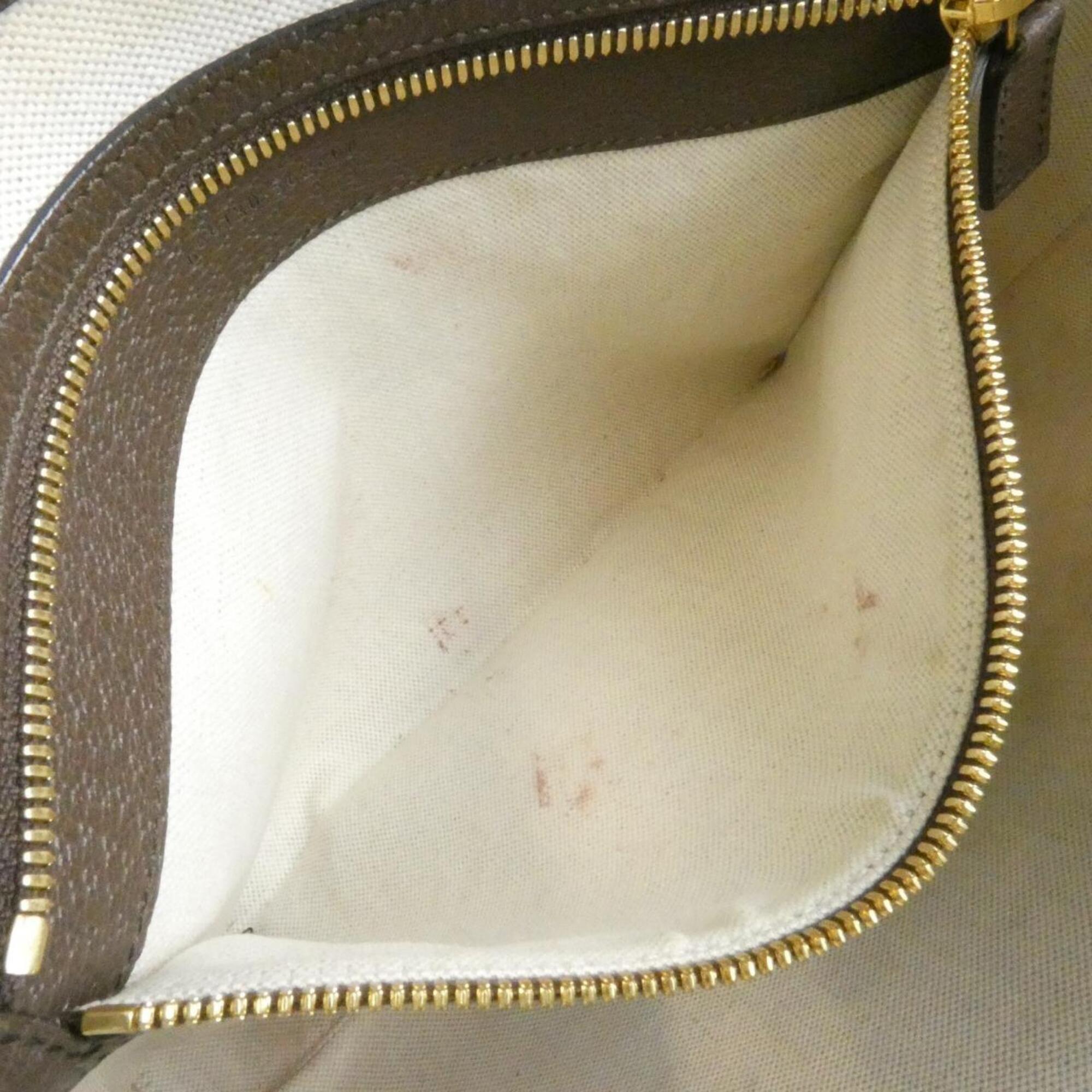 Gucci Brown Camel Gg Canvas Shoulder Bag (Pre-Owned)