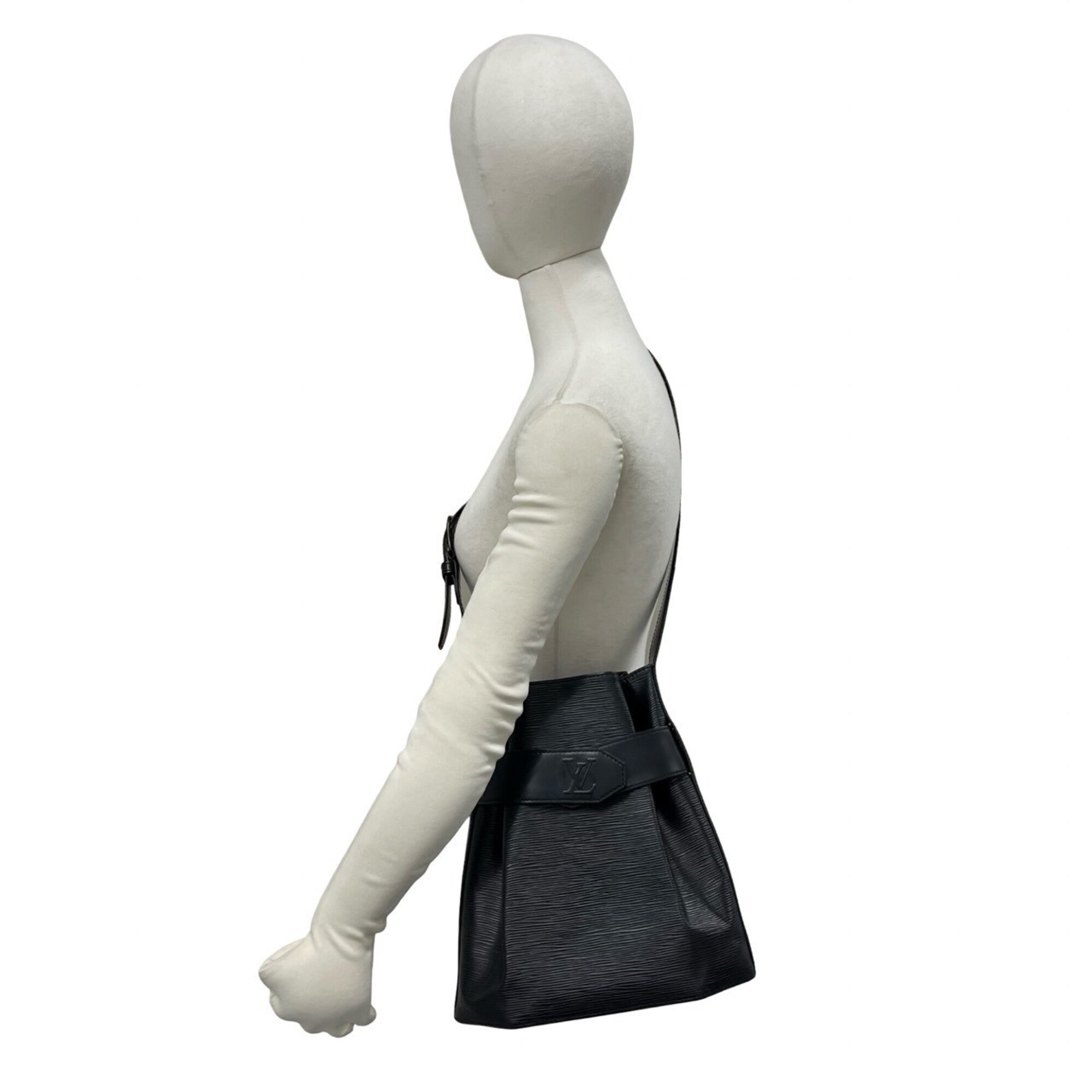 Louis Vuitton Black Leather Shoulder Bag (Pre-Owned)