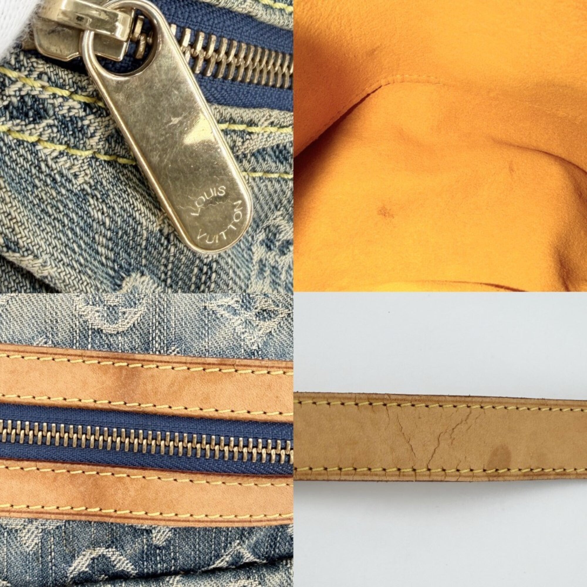 Louis Vuitton Blue Monogram Denim Shoulder Bag (Pre-Owned)