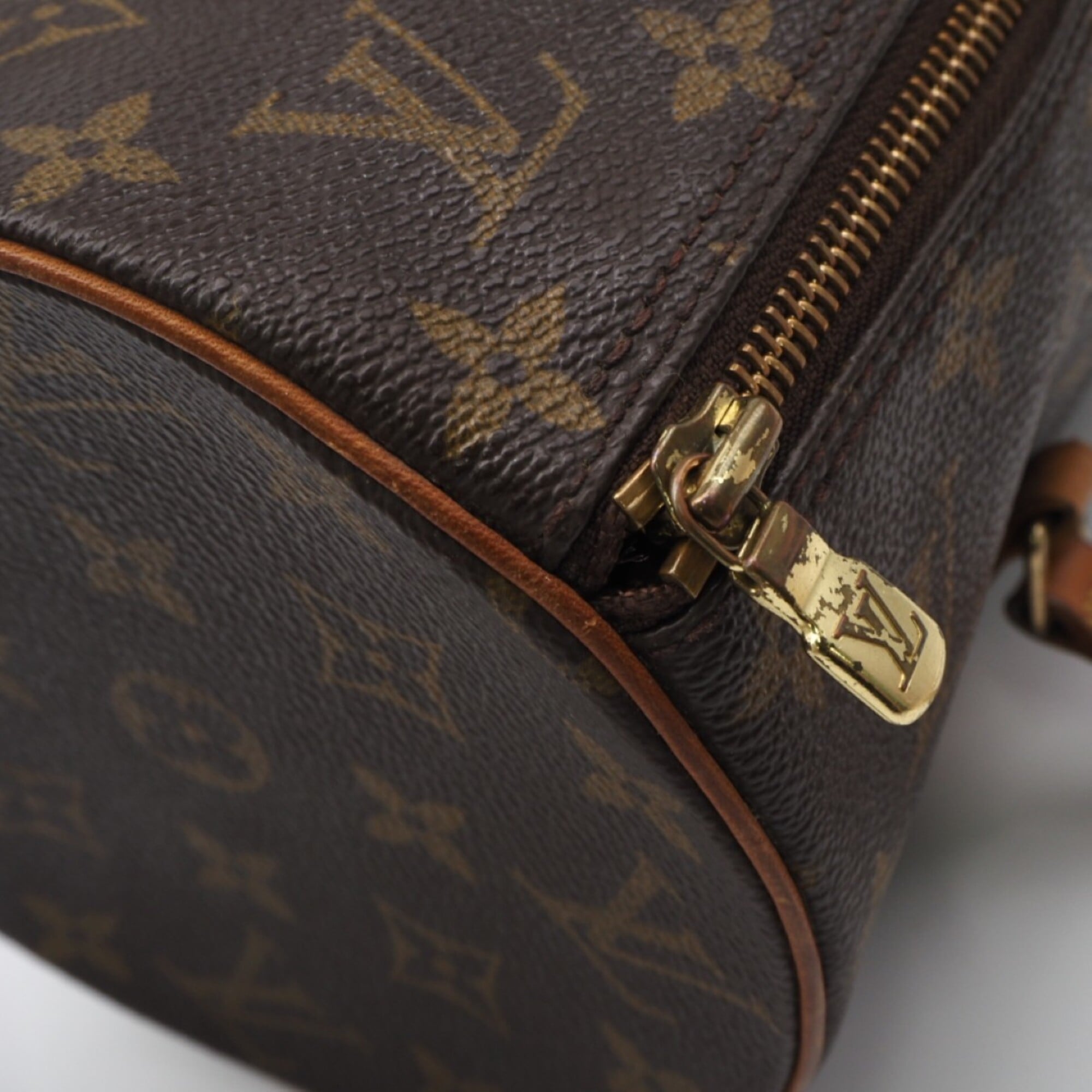 Louis Vuitton Monogram Brown Coated Canvas Leather Handbag (Pre-Owned)