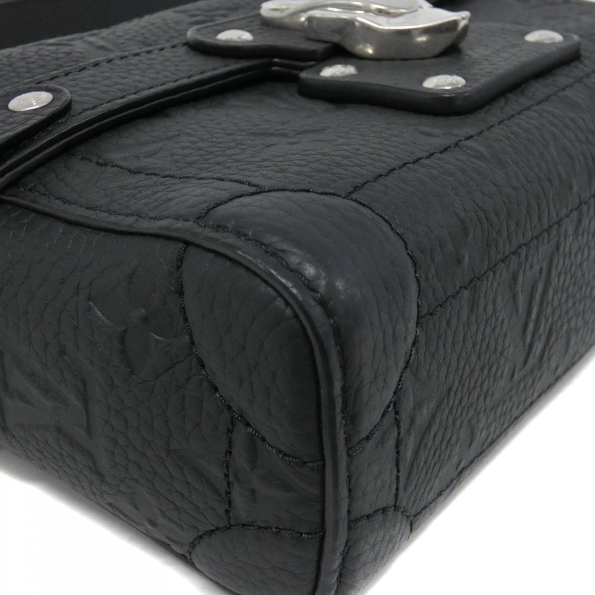 Louis Vuitton Black Leather Handbag (Pre-Owned)
