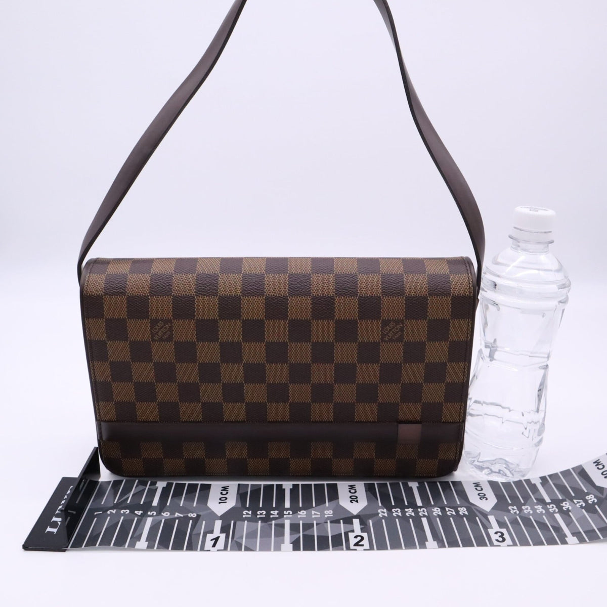 Louis Vuitton Damier Beige Brown Coated Canvas Leather Shoulder Bag (Pre-Owned)