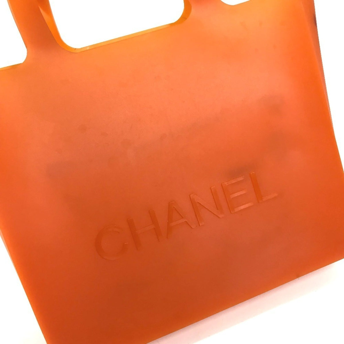 Chanel Orange Rubber Beach Bag Shoulder Bag Tote Bag (Pre-Owned)