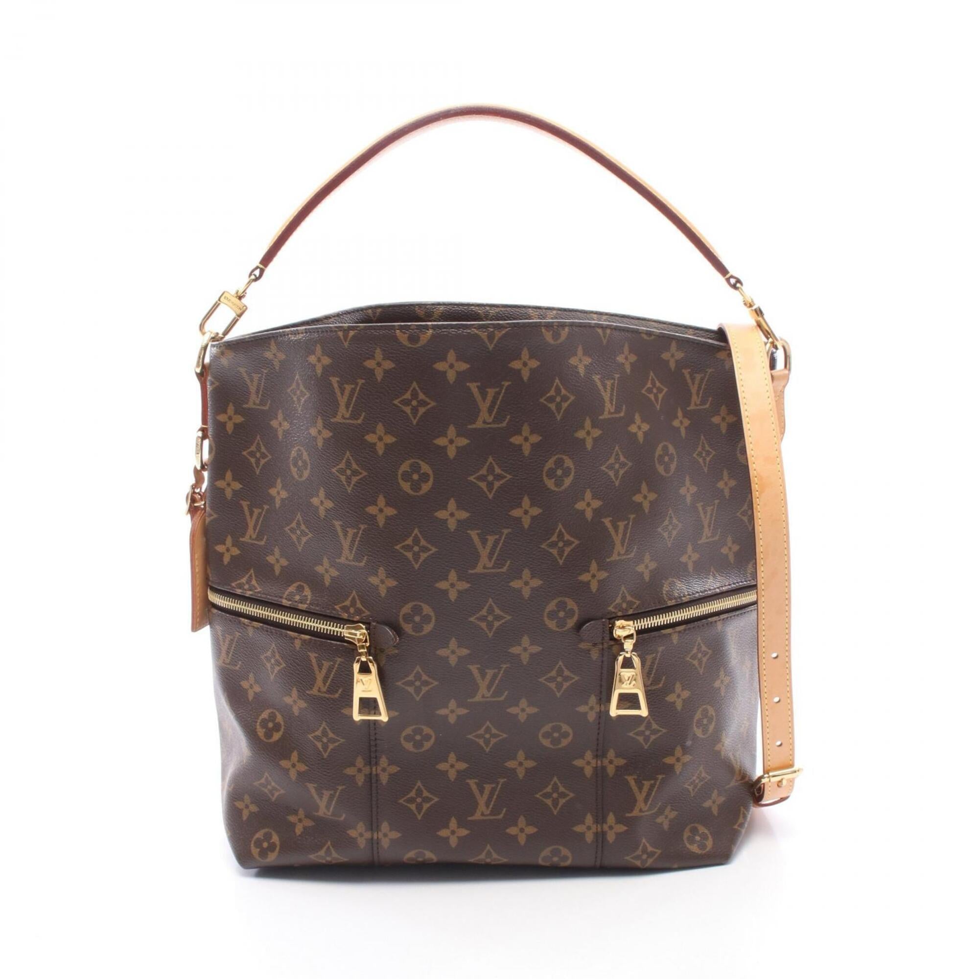 Louis Vuitton Brown Monogram Leather Handbag Shoulder Bag (Pre-Owned)