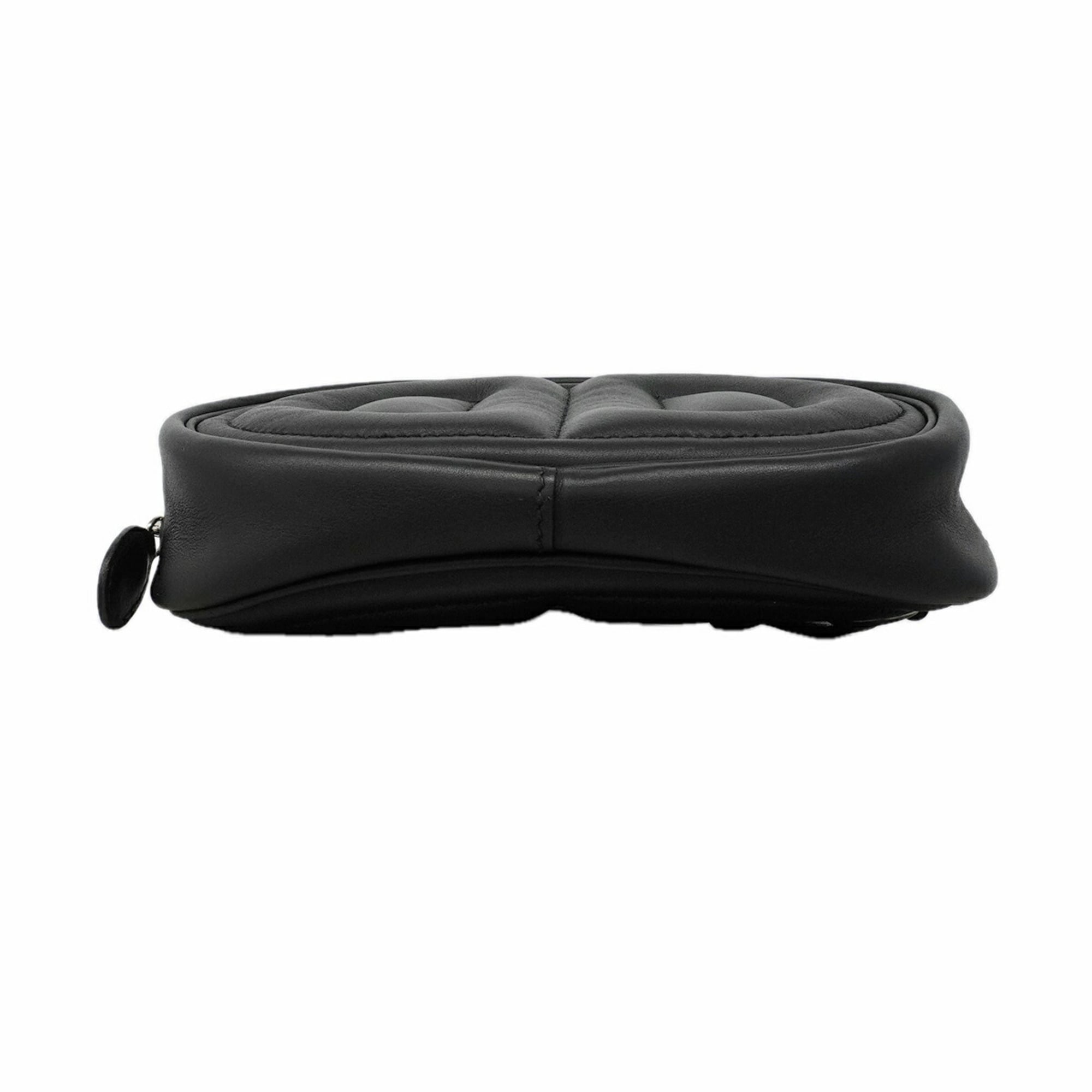 Hermes Black Swift Leather Shoulder Bag (Pre-Owned)
