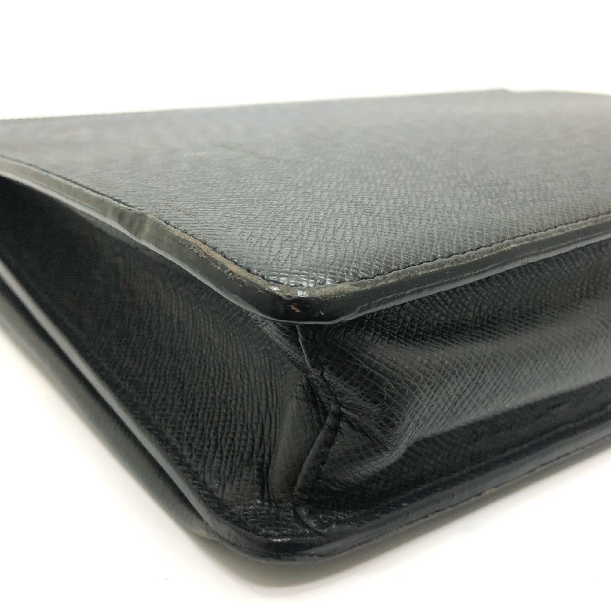 Louis Vuitton Ardoise Black Taiga Leather Briefcase (Pre-Owned)