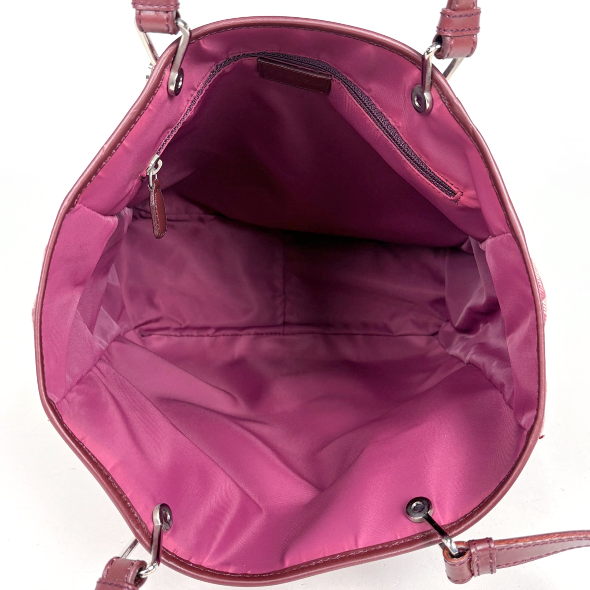 Christian Dior Trotter Bordeaux Canvas Leather Tote Bag (Pre-Owned)