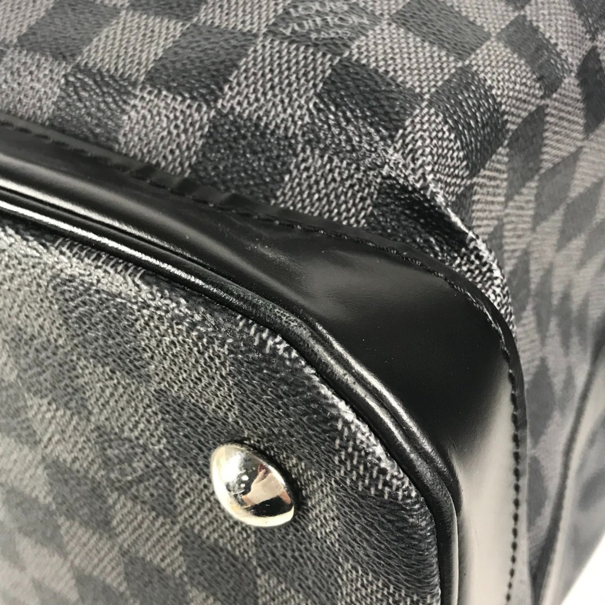 Louis Vuitton Black Damier Graphite Boston Bag Handbag (Pre-Owned)