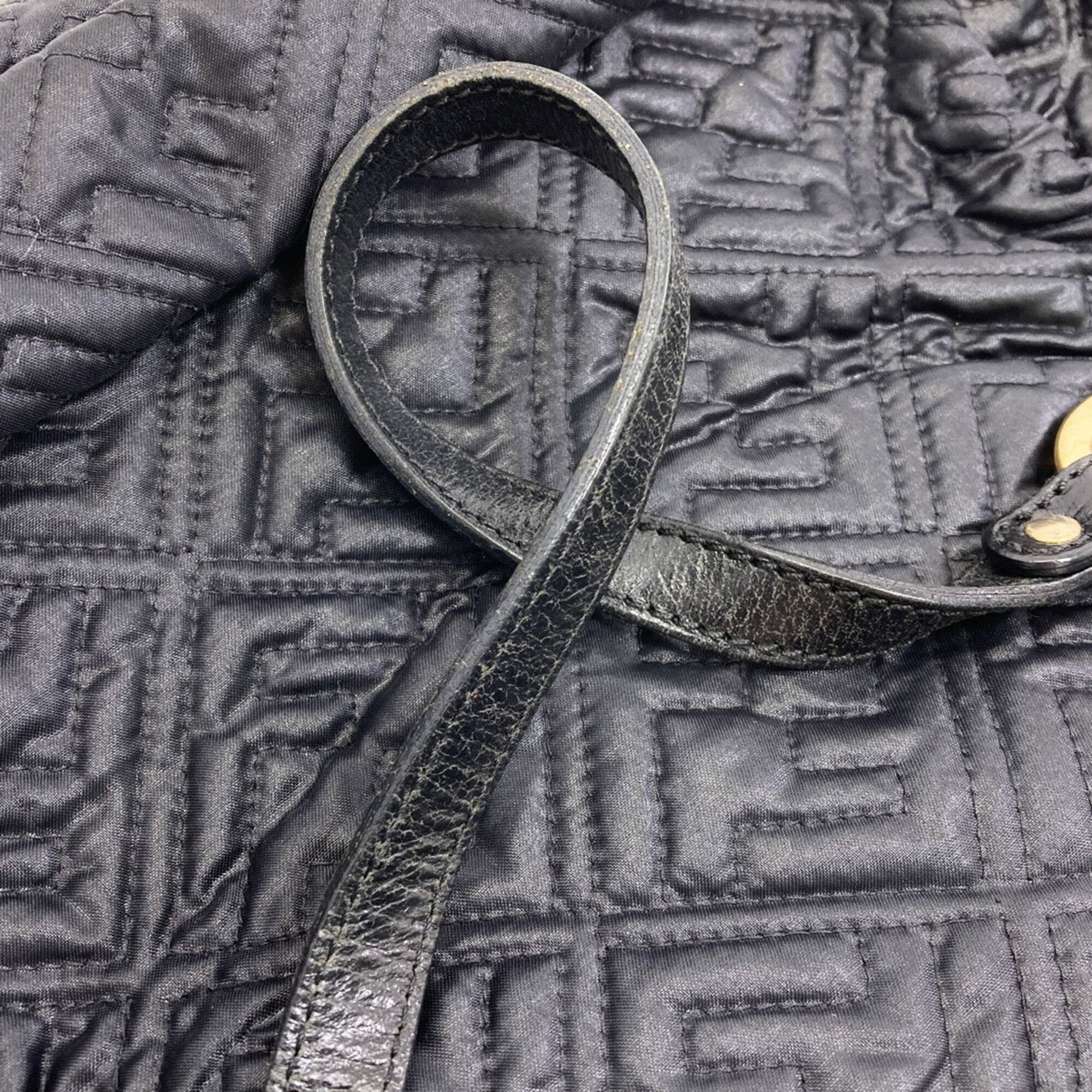 Fendi Zucca Black Nylon Tote Bag (Pre-Owned)