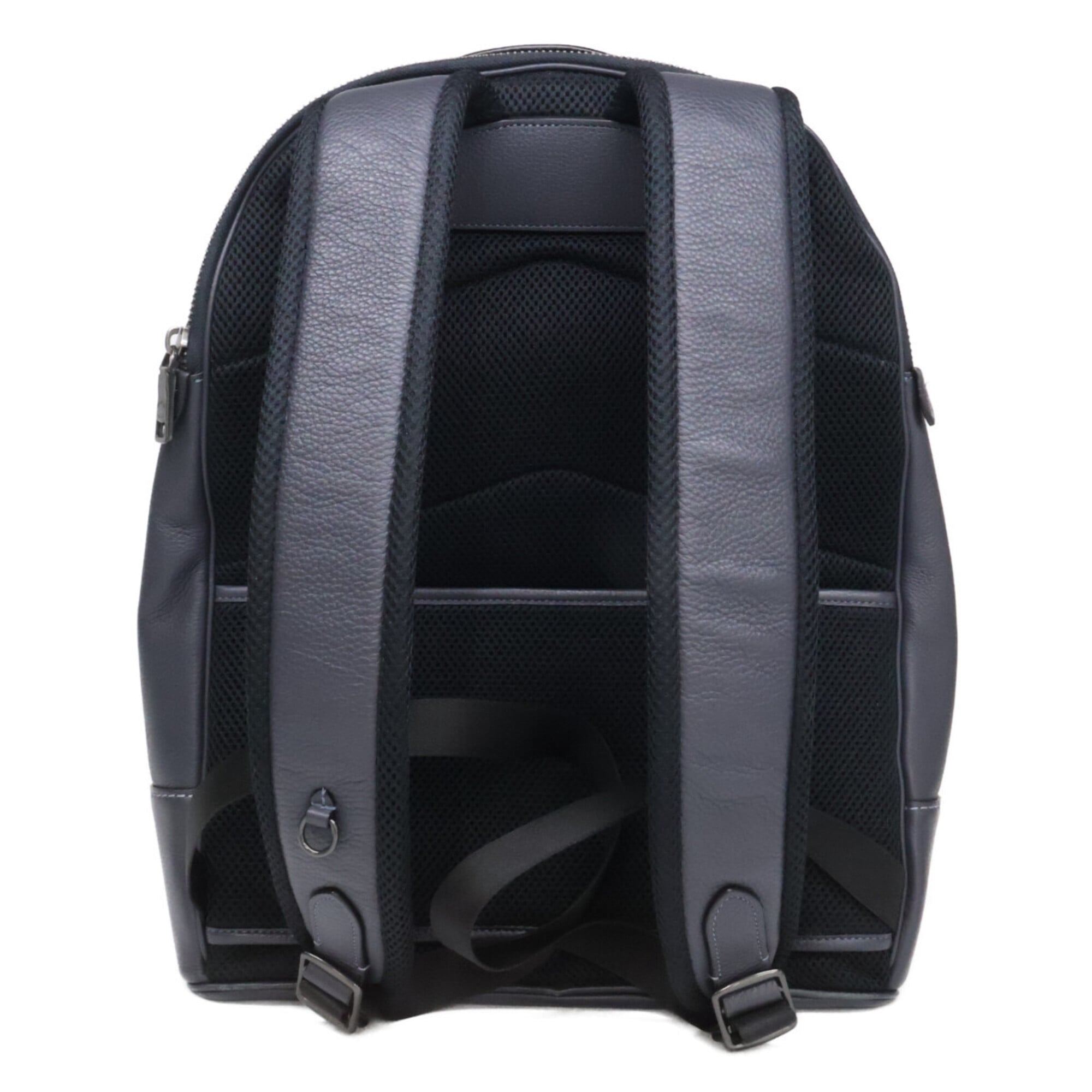 Coach Navy Leather Backpack (Pre-Owned)