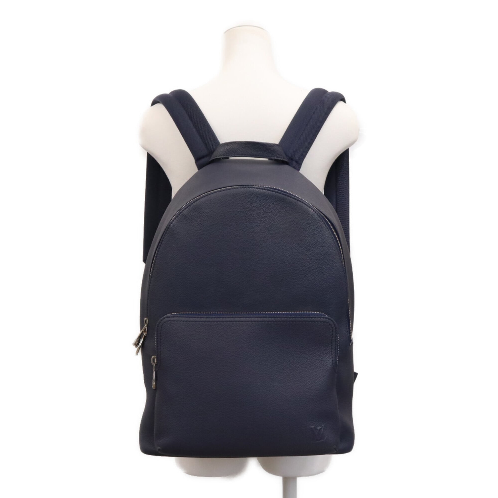 Louis Vuitton Navy Leather Backpack (Pre-Owned)
