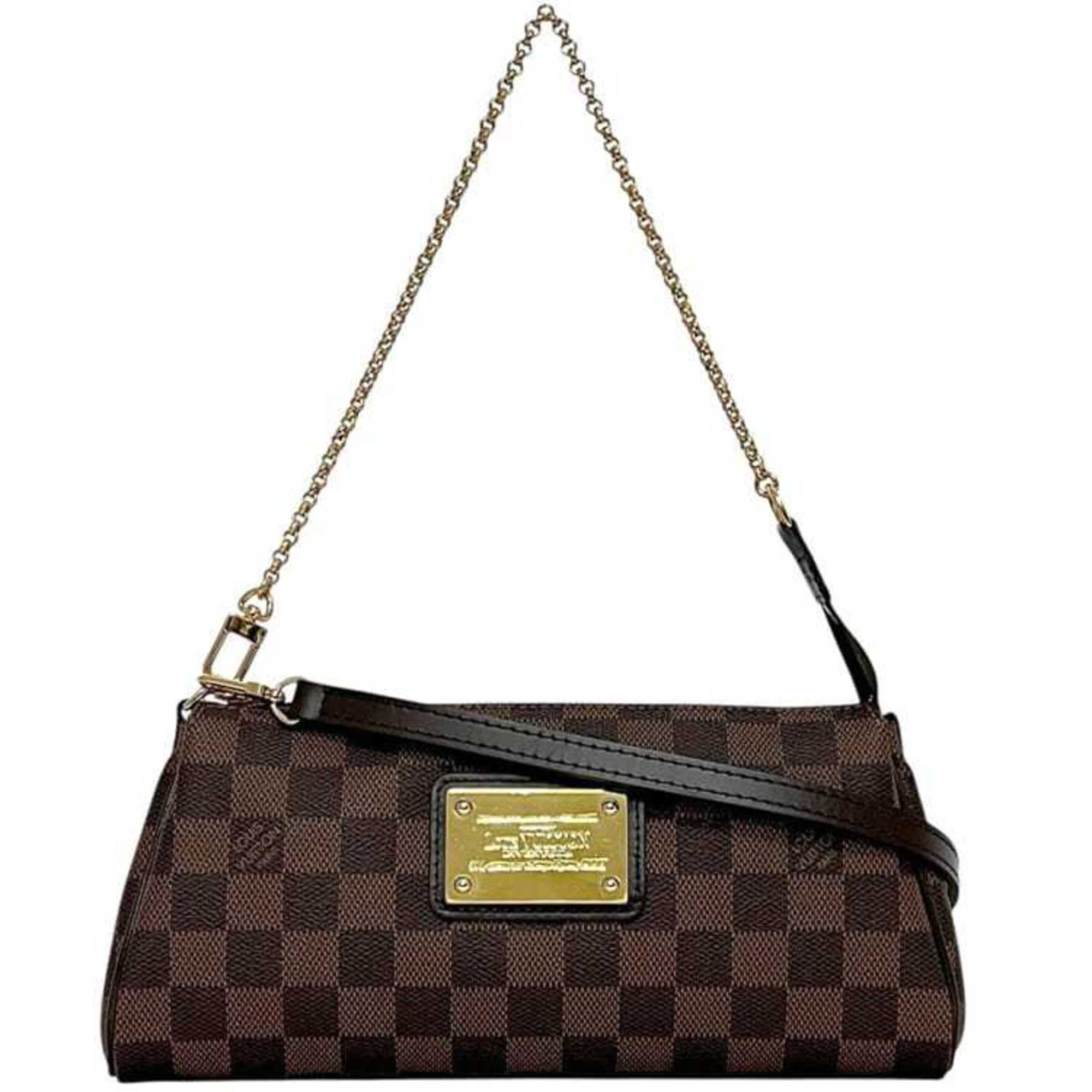 Louis Vuitton Brown Damier Canvas Ebene Damier Canvas Leather Handbag Pouch Shoulder Bag (Pre-Owned)