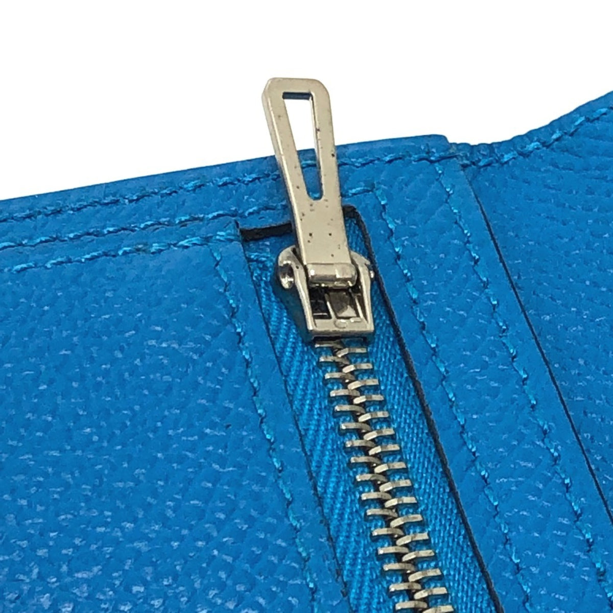 Hermes Blue Epsom Leather Long Wallet (Bi-Fold) (Pre-Owned)