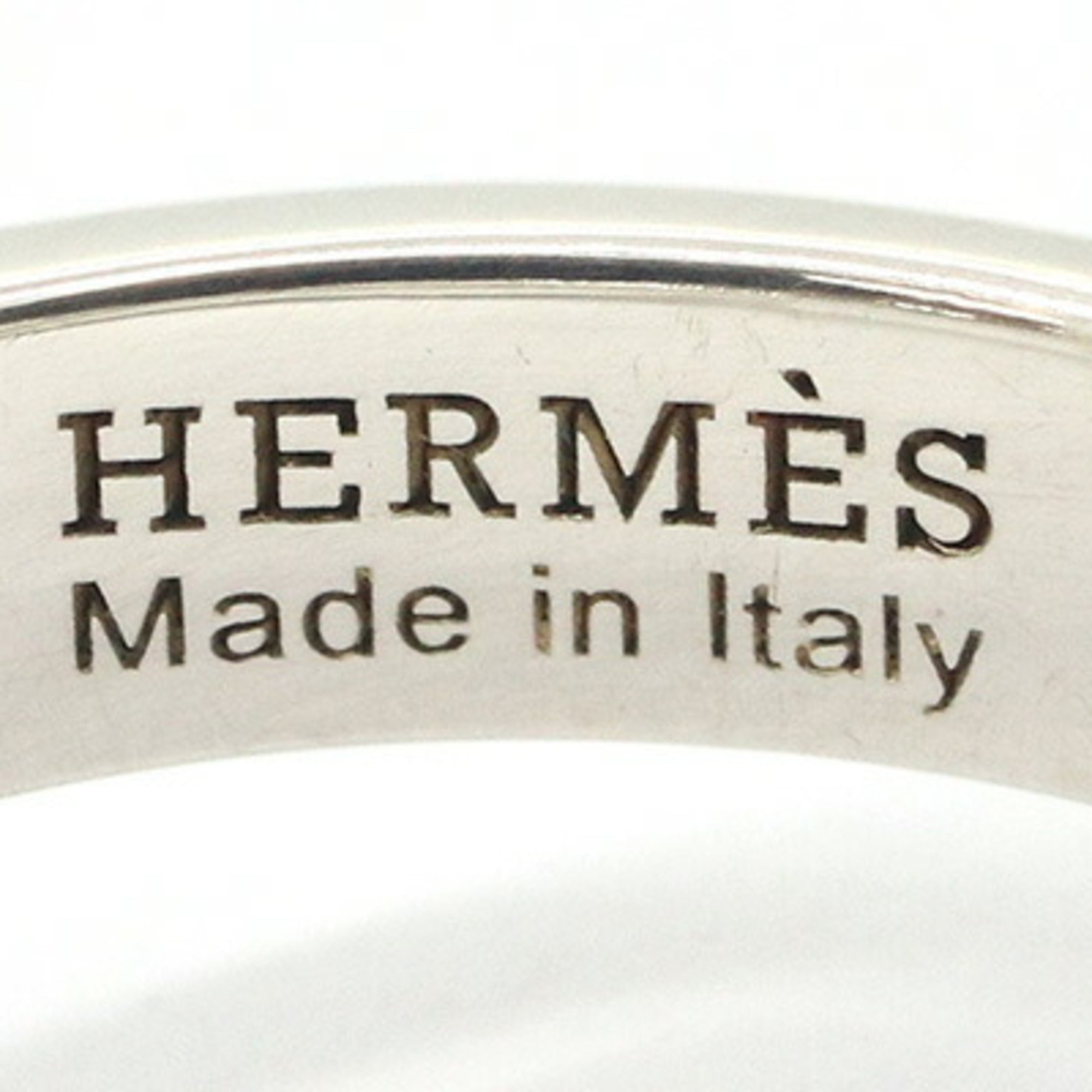 Hermes Sterling Silver 925 Band Ring (Pre-Owned)
