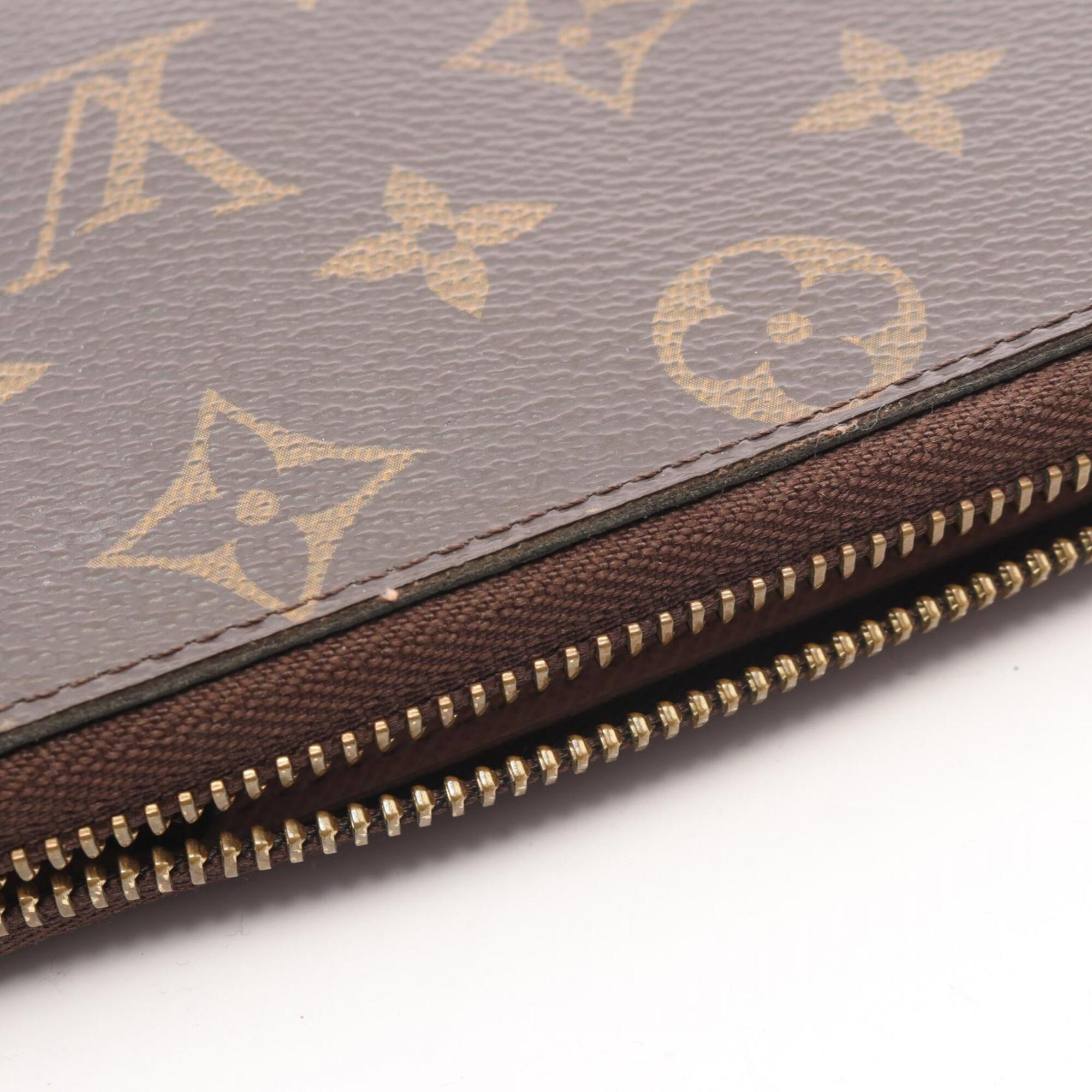Louis Vuitton Brown Pink Pvc Leather Long Wallet (Bi-Fold) (Pre-Owned)