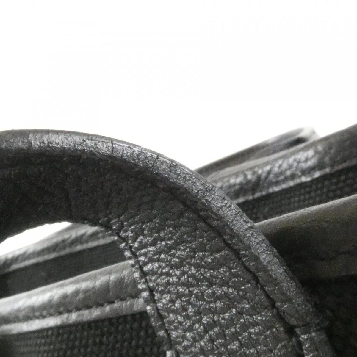 Hermes Black Canvas Negonda Leather Handbag (Pre-Owned)