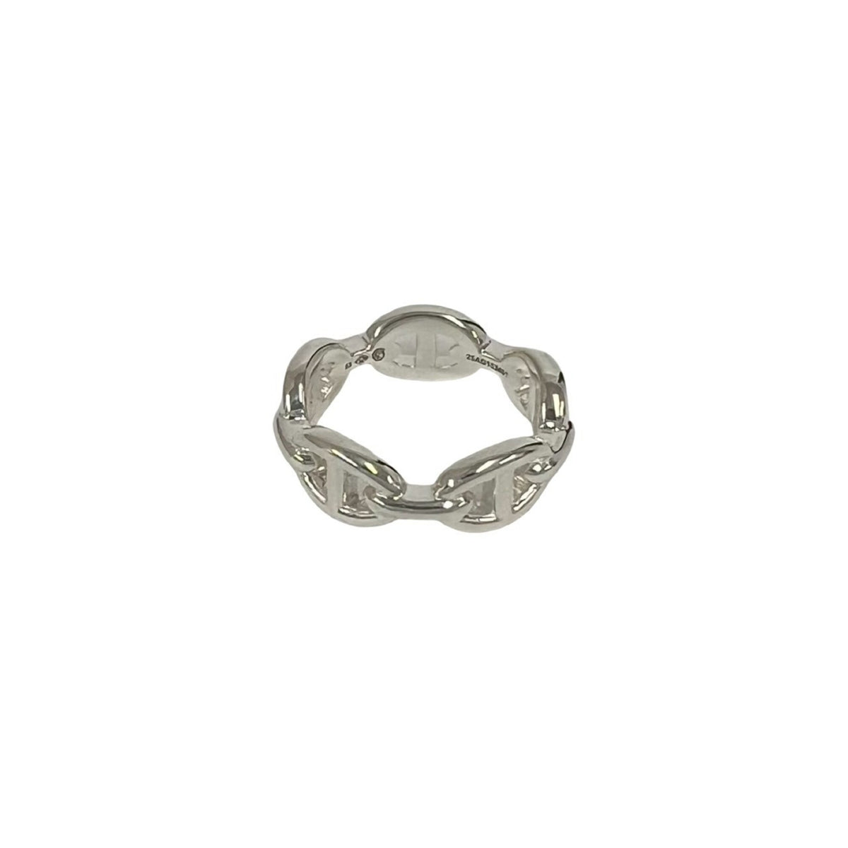 Hermes Silver Silver 925 Band Ring (Pre-Owned)