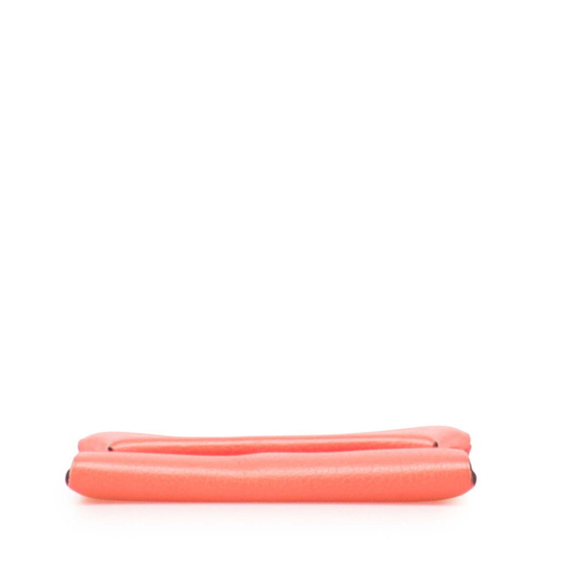 Hermes Bastia Pink Chevre Leather Coin Purse/Coin Case (Pre-Owned)