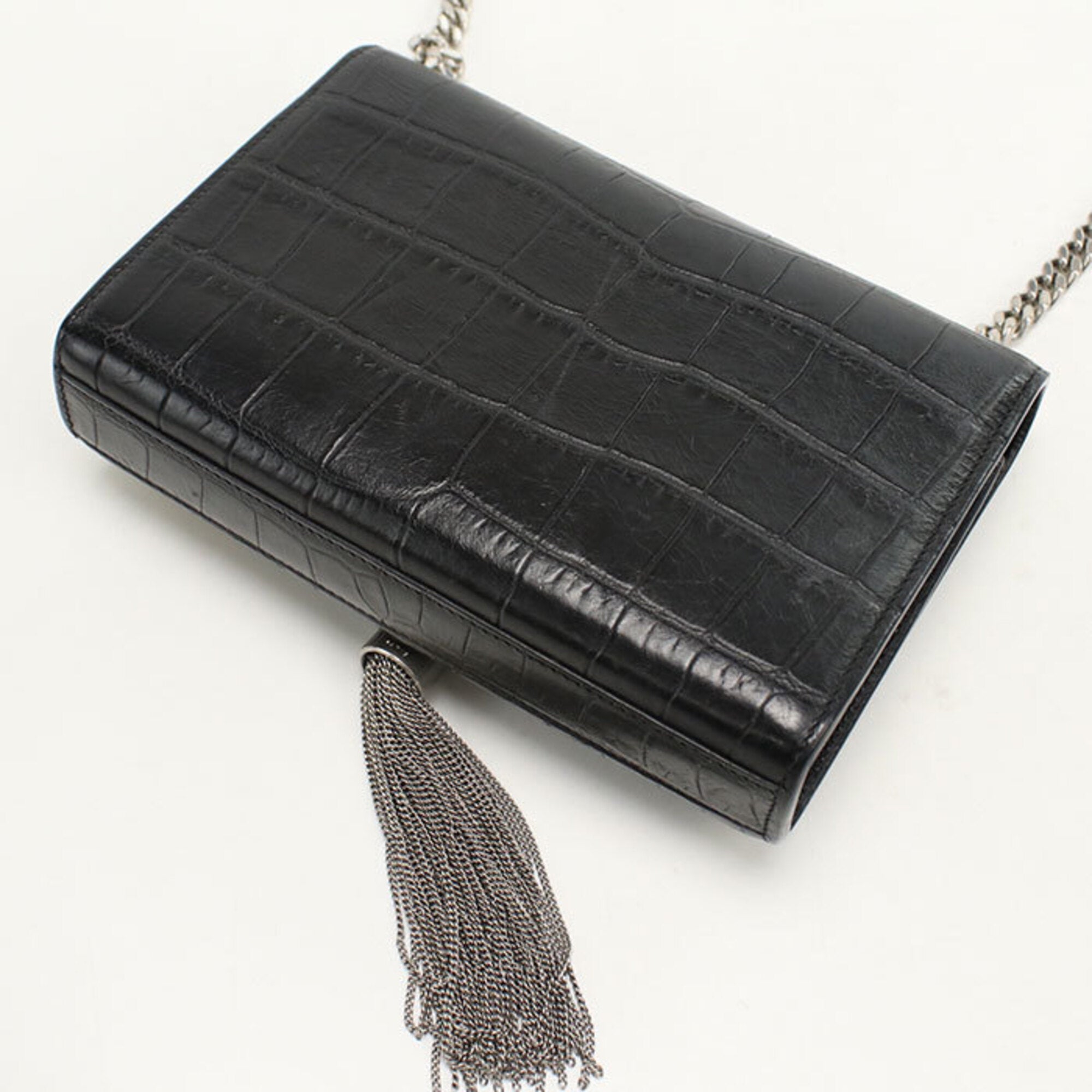 Saint Laurent Black Leather Shoulder Bag (Pre-Owned)