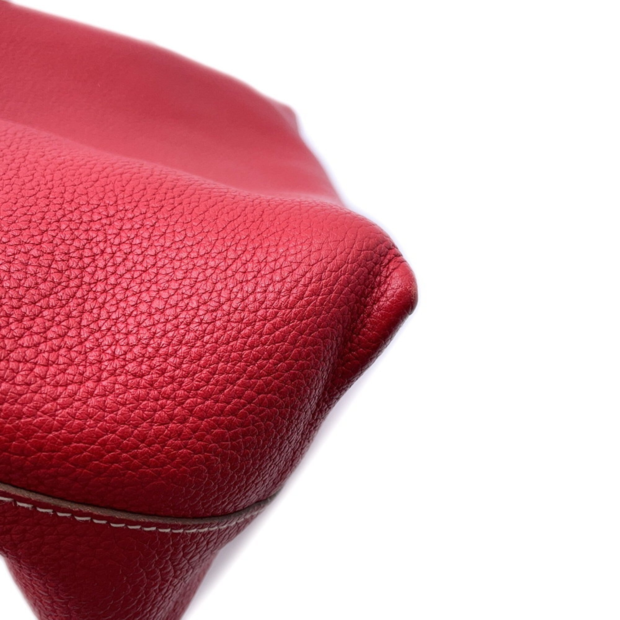 Hermes Bougainvillier Rouge Casaque Taurillon Clemence Leather Tote Bag (Pre-Owned)