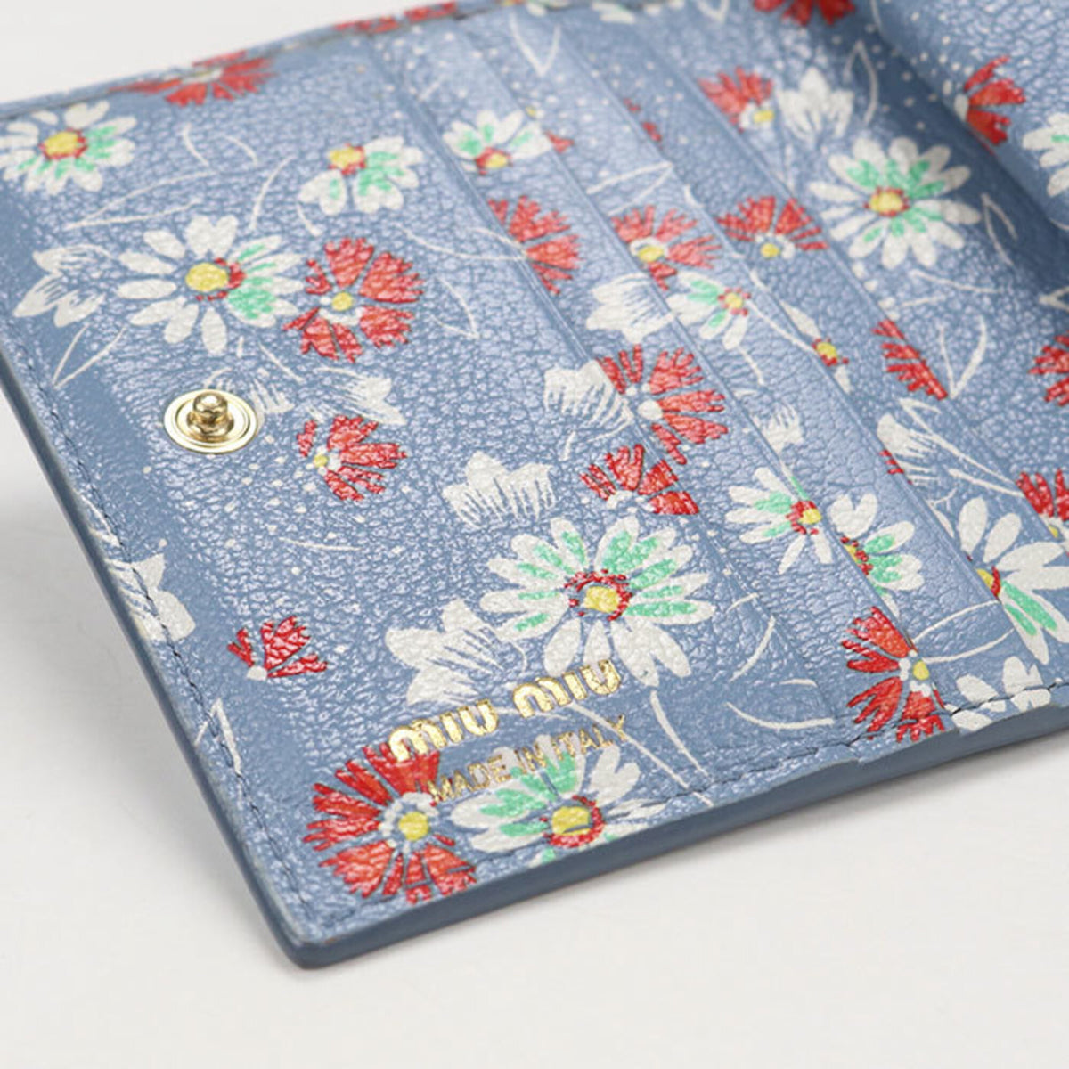 Miu Miu Blue Leather Wallet (Bi-Fold) (Pre-Owned)