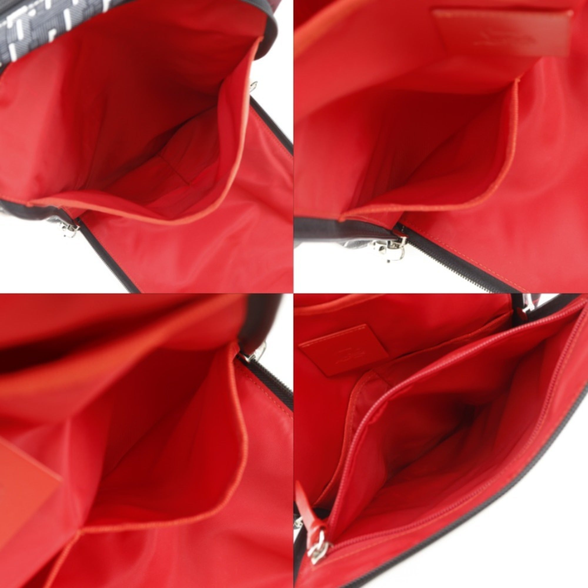 Christian Louboutin Black Red Color Nylon Backpack (Pre-Owned)