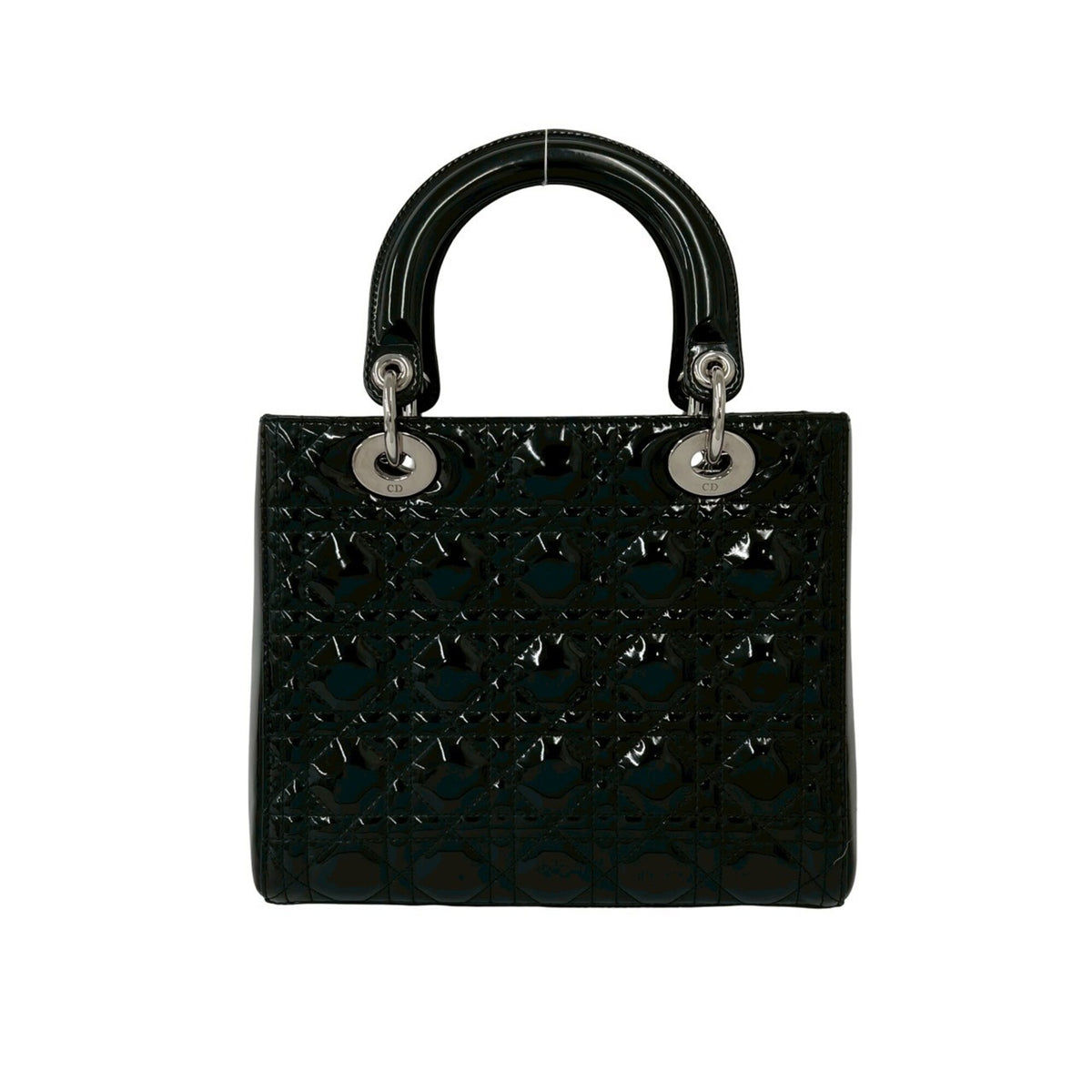 Christian Dior Black Patent Leather Handbag Shoulder Bag (Pre-Owned)