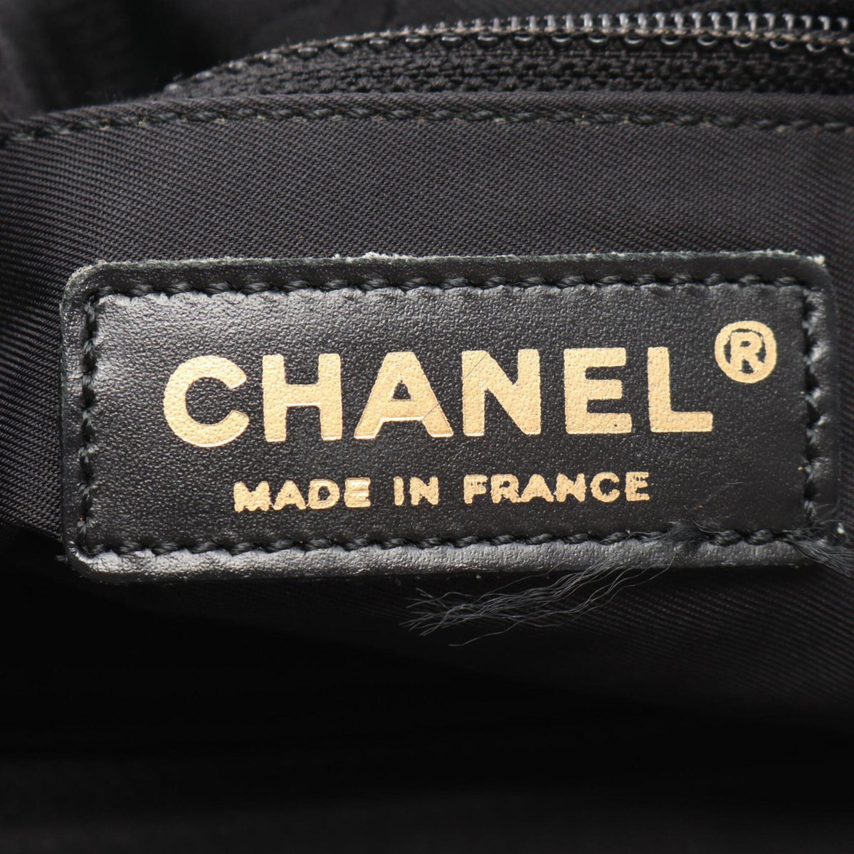 Chanel Black Leather Nylon Canvas Handbag Tote Bag (Pre-Owned)