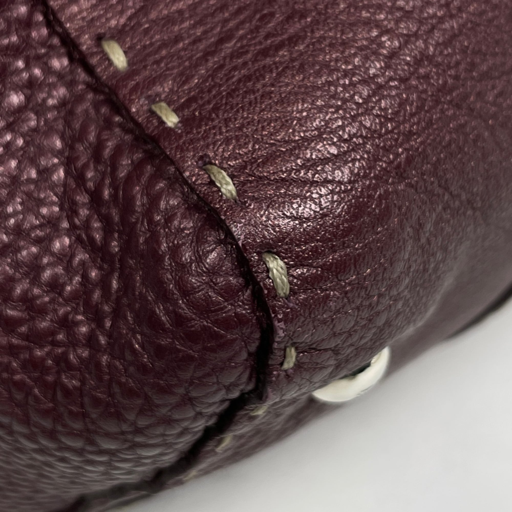 Fendi Purple Leather Shoulder Bag (Pre-Owned)