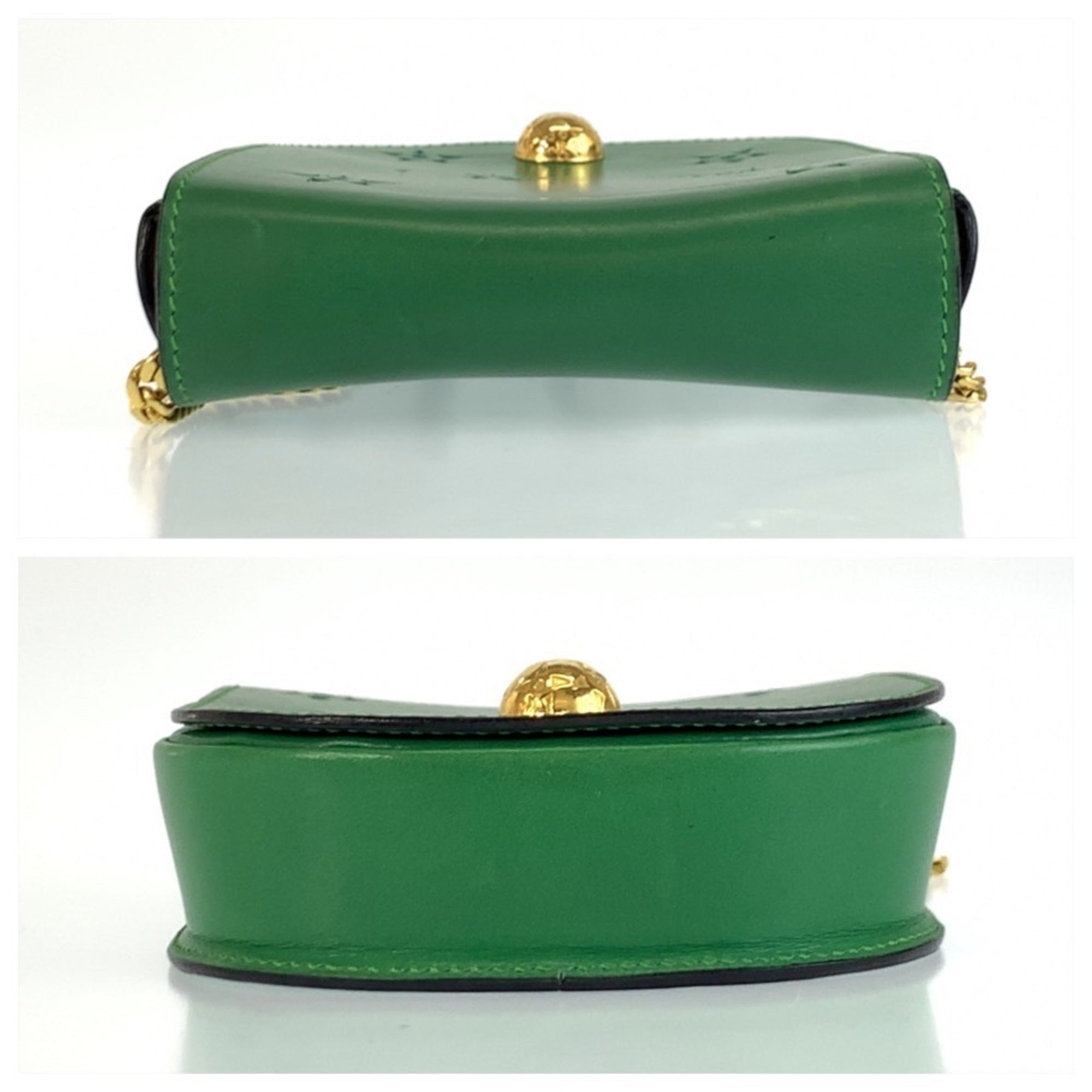 Celine Green Leather Pochette Shoulder Bag (Pre-Owned)