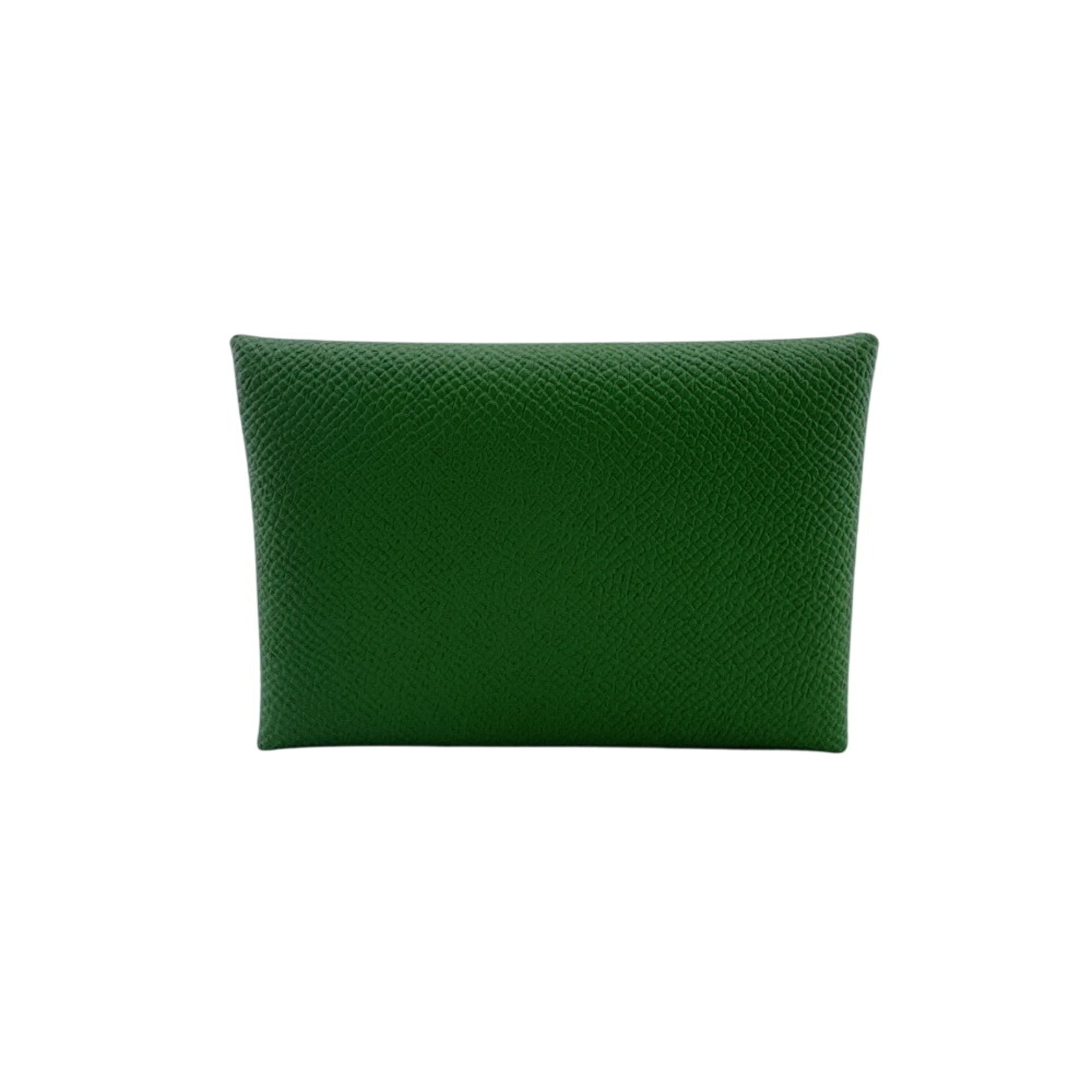 Hermes Green Epsom Leather Coin Purse/Coin Case (Pre-Owned)