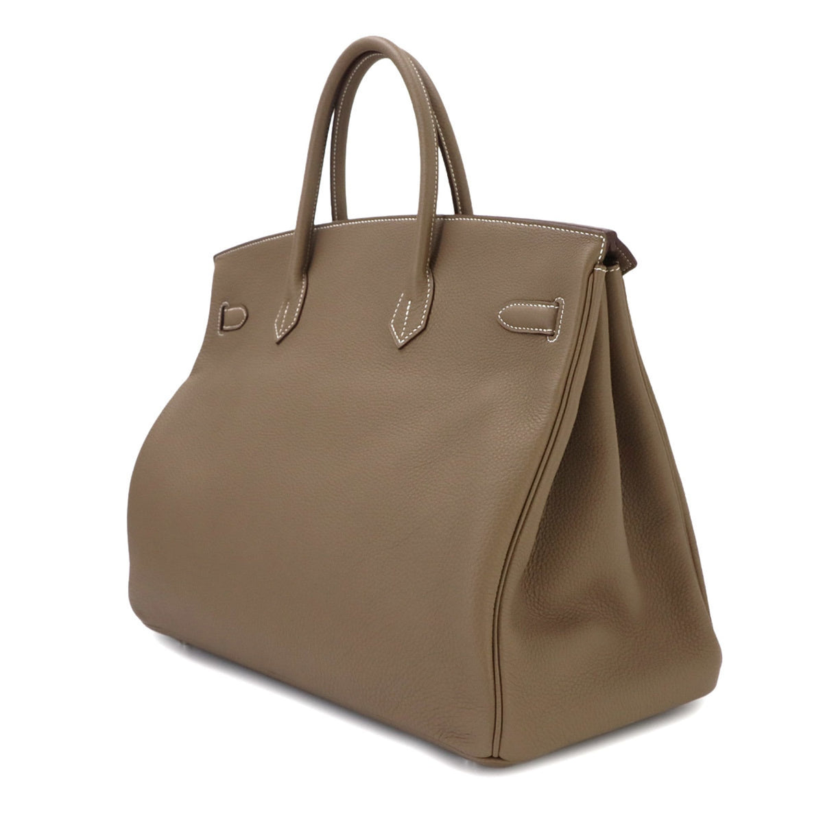 Hermes Etoupe Gray Togo Leather Handbag (Pre-Owned)