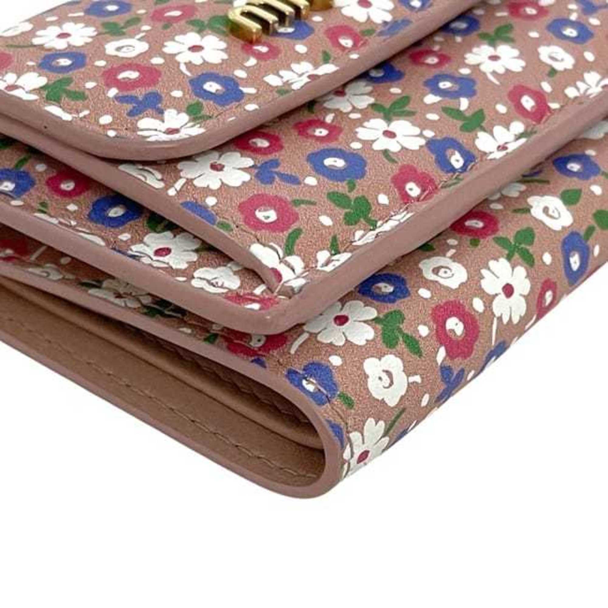 Miu Miu Pink Leather Wallet (Tri-Fold) (Pre-Owned)