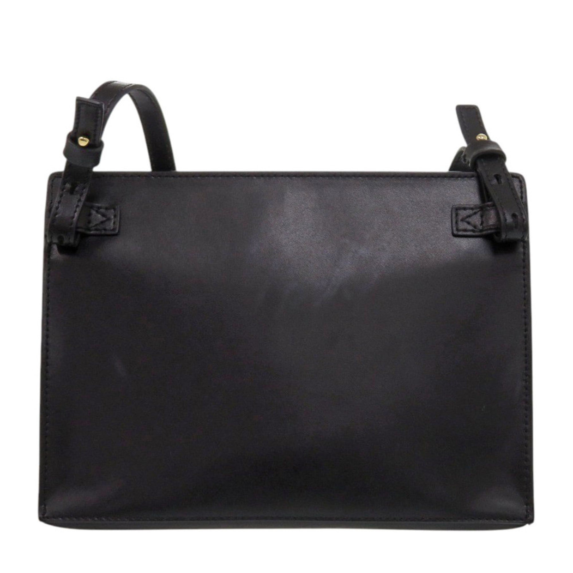 Salvatore Ferragamo Black Leather Shoulder Bag (Pre-Owned)