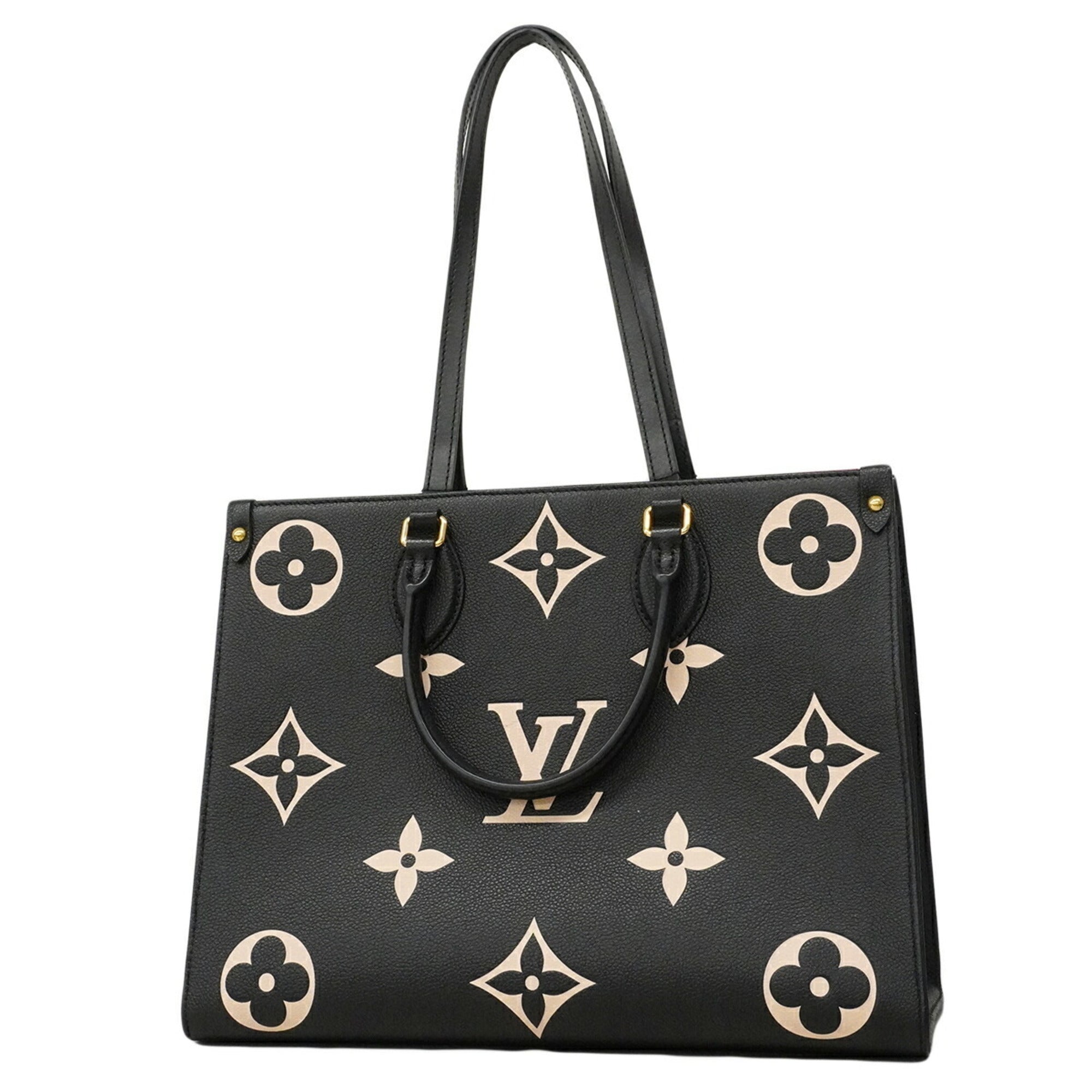 Louis Vuitton Beige Black Tote Bag (Pre-Owned)
