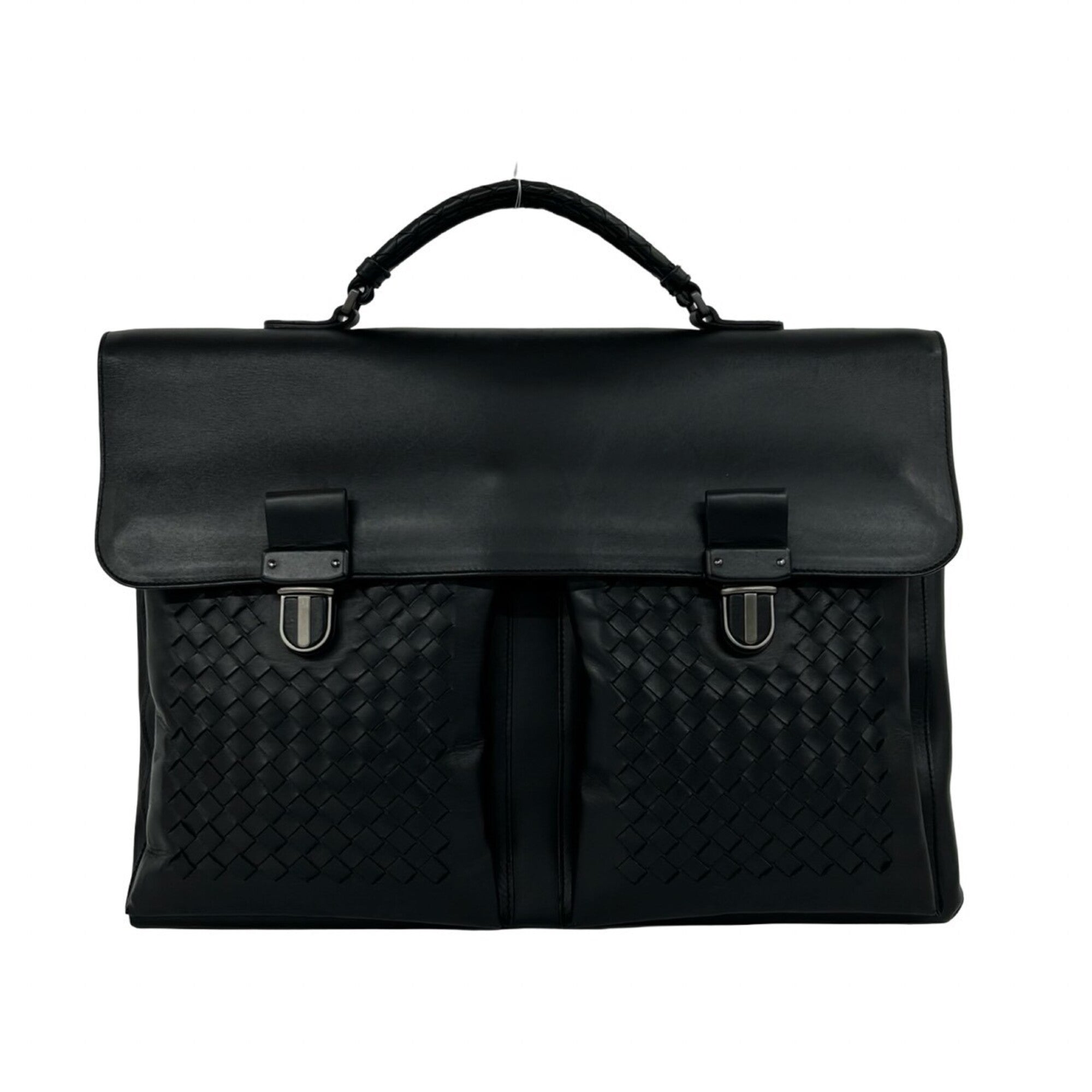 Bottega Veneta Black Leather Briefcase (Pre-Owned)