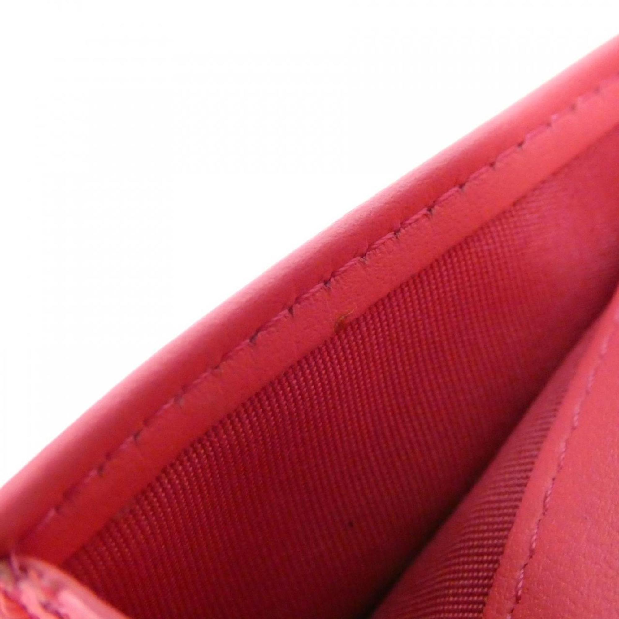 Chanel Pink Leather Wallet (Tri-Fold) (Pre-Owned)