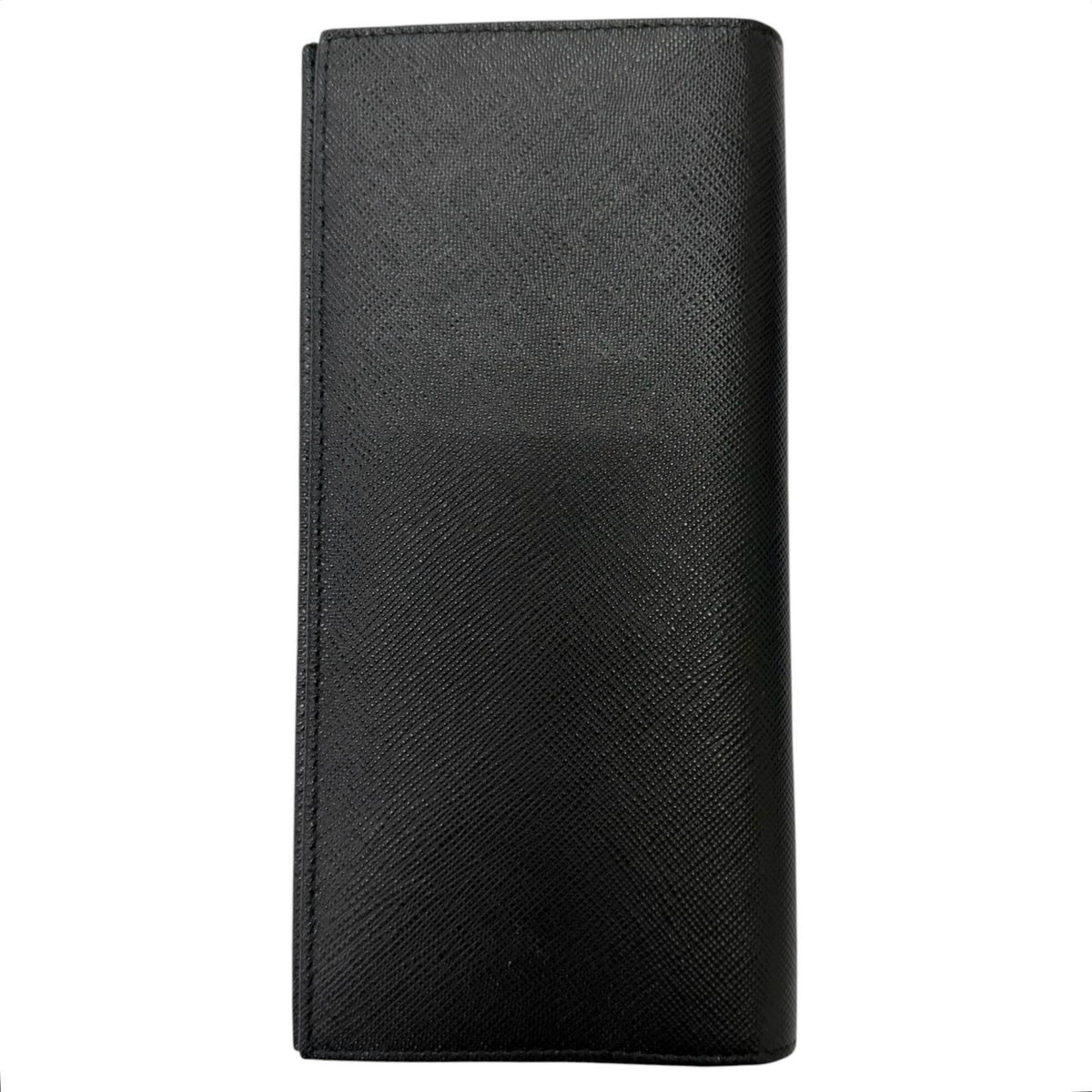 Prada Black Leather Long Wallet (Bi-Fold) (Pre-Owned)